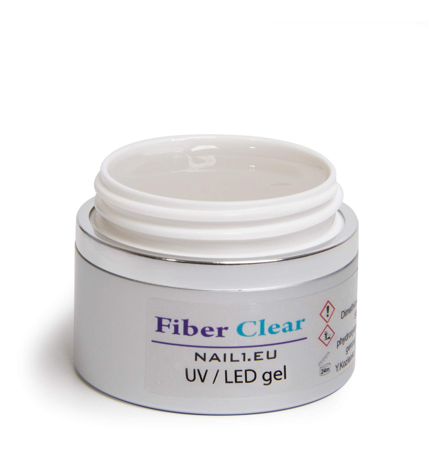 Buy NAIL1.EU UV LED 1-Phase Gel Fiber Clear - 15ml Fiberglass Gel for Superior Nail Art | International Shipping Available - Buy Online on GoSupps.com