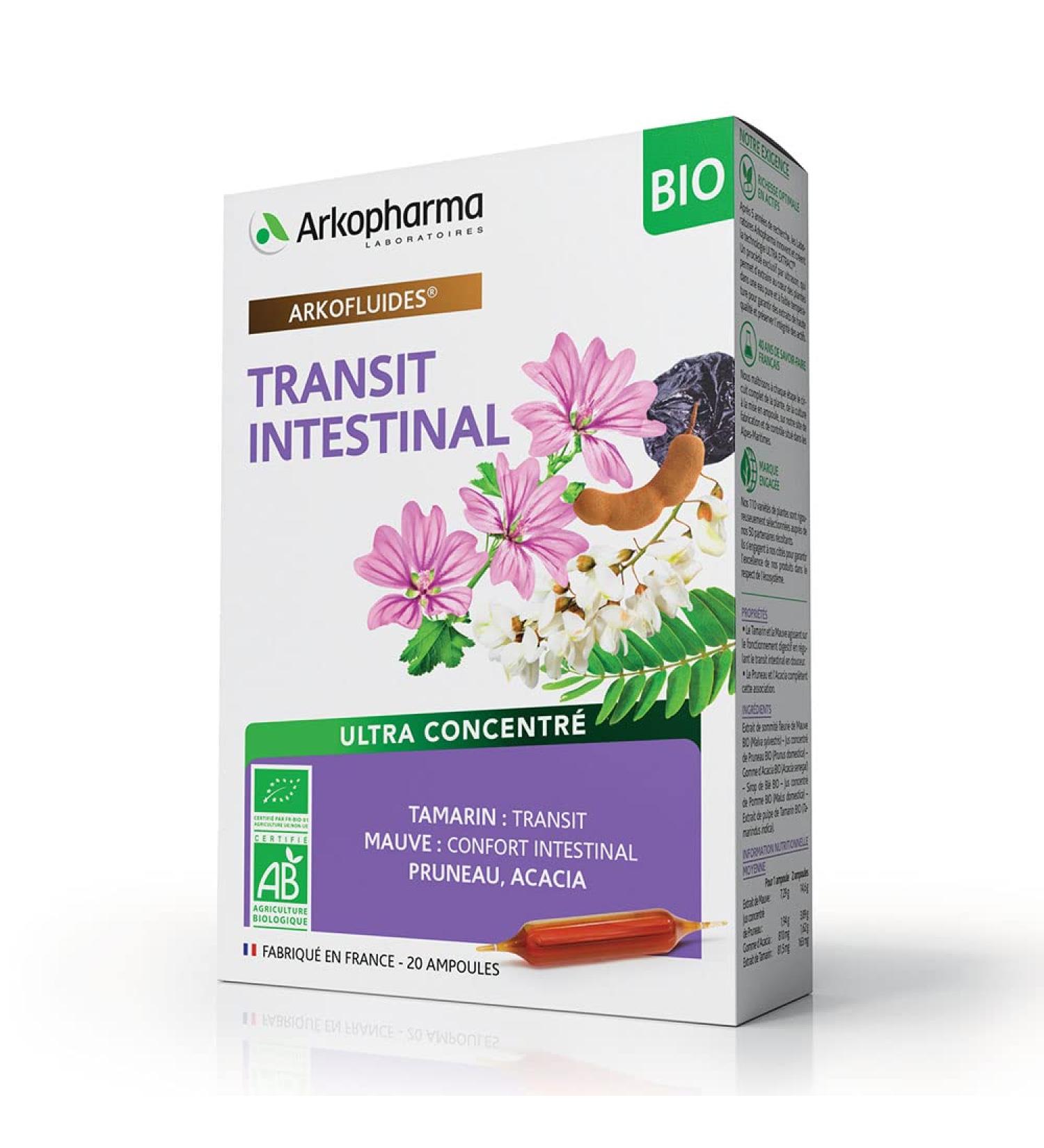 Arkopharma Arkofluides Intestinal Transit Organic 20 Phials