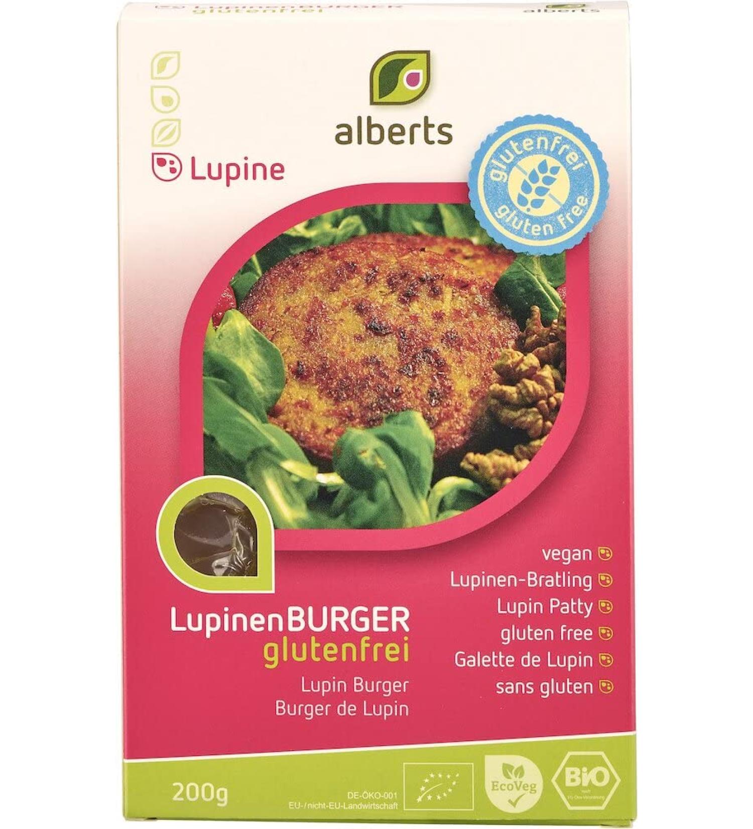 Alberts Organic Lupin Burger gluten-free (6 x 200 gr)