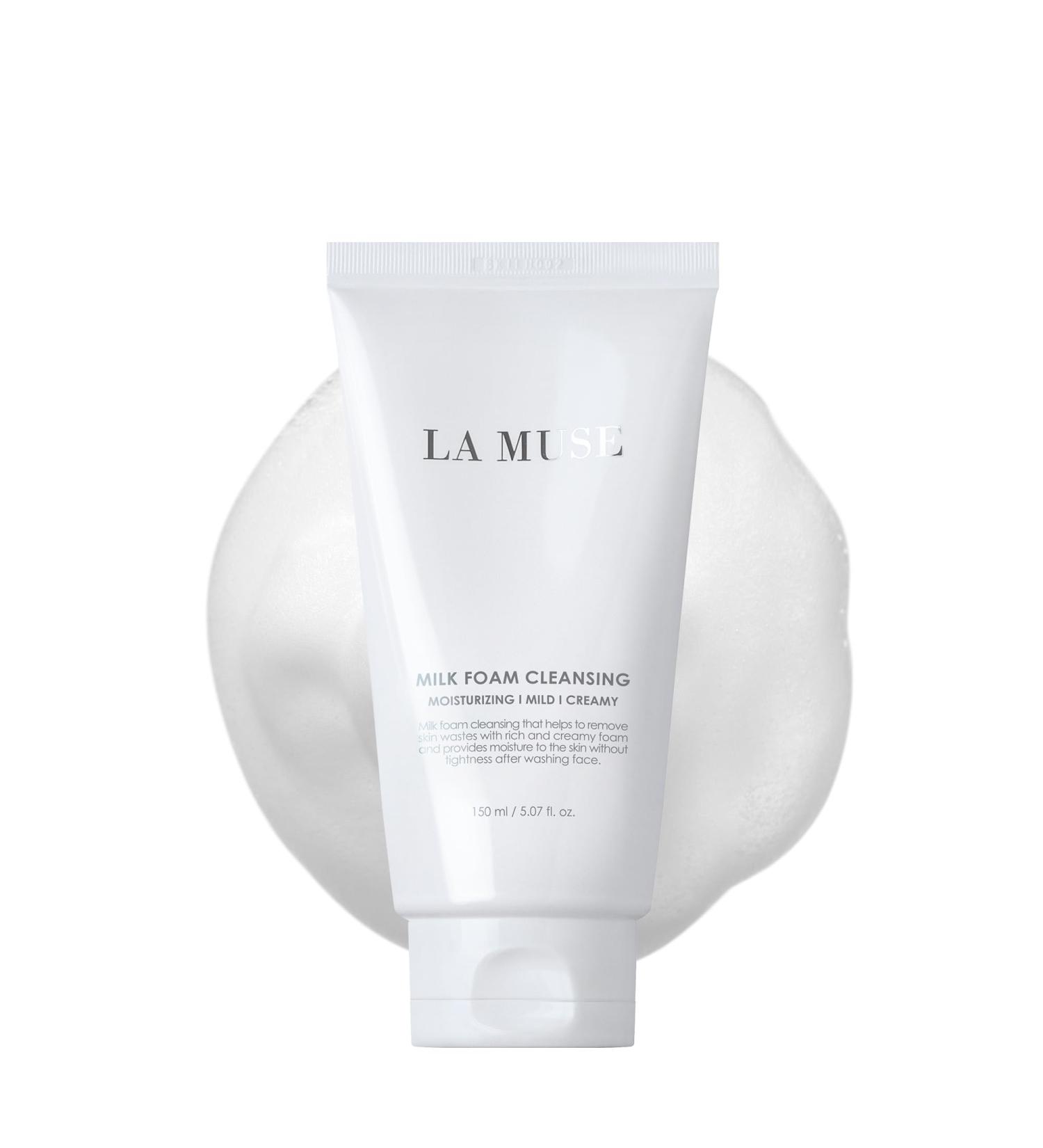 LA MUSE Milk Foam Cleansing - Naturally Derived Ingredients/Sensitive Skin/Skin Tone Milk Foam Cleansing - Naturally Derived Ingredients/Sensitive Skin/Skin Tone Care/Exfoliation Management - Buy Online on GoSupps.com