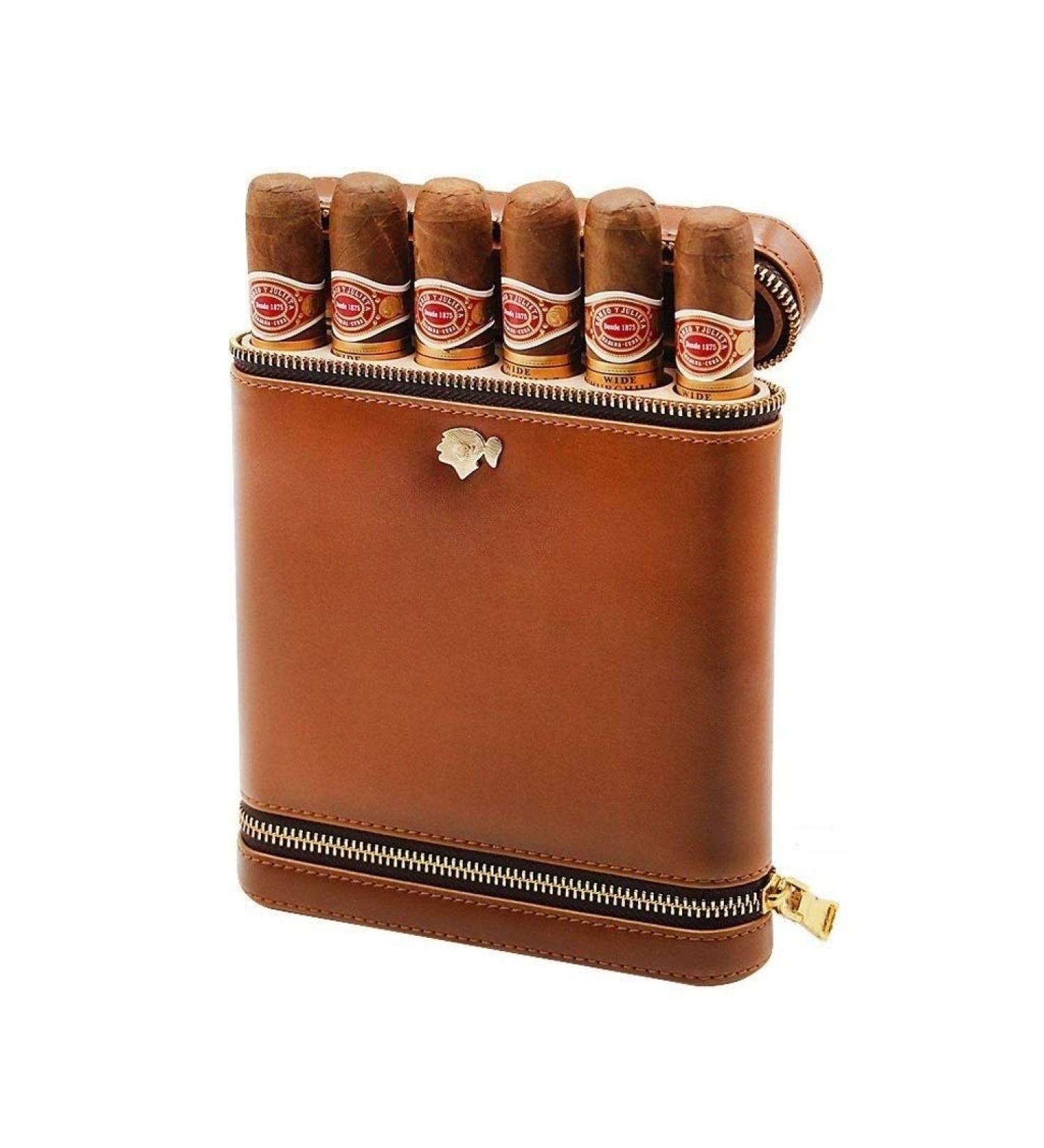 Cigar Boxs Humidors Cigar Case Travel Genuine Leather Humidord with Humidifier Portable Light Weight Cigar Box Gift Set - Buy Online on GoSupps.com