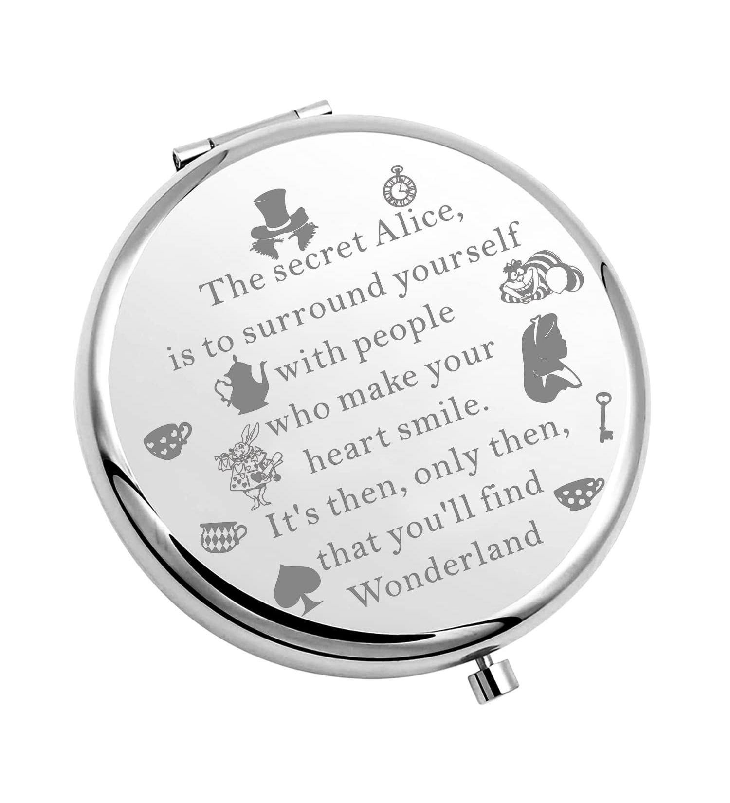 KUIYAI Wonderland Compact Mirror Wonderland Gift Cartoon Lover Gift Makeup Mirror For Friends Purse Mirror (to surround yourselfUK) - Buy Online on GoSupps.com