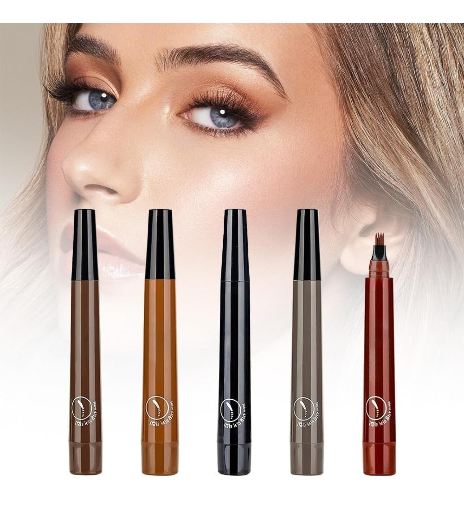 Magic Eyebrow Pencil 2024 New 3D Waterproof Microblading Eyebrow Pencil Contouring Pen 4 Tipped Precise Brow Pen Fine Stroke Microblading Eyebrow Pencil Natural Makeup (5 Colour) - Buy Online on GoSupps.com