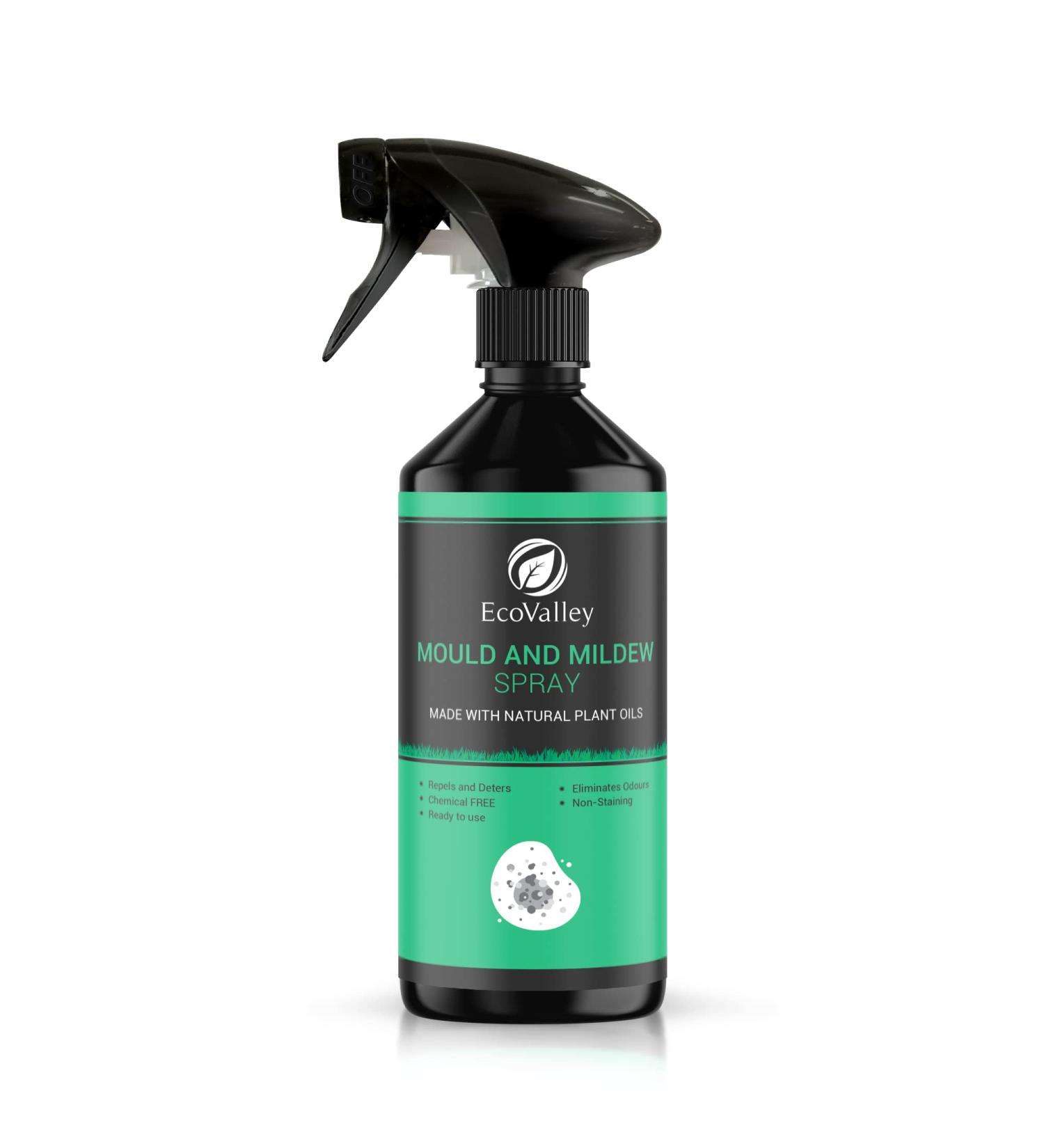 EcoValley Natural Black Mould & Mildew Remover Spray | Multi-Surface Cleaner for Home & Caravan | Mold Treatment with New Formula - Buy Online on GoSupps.com