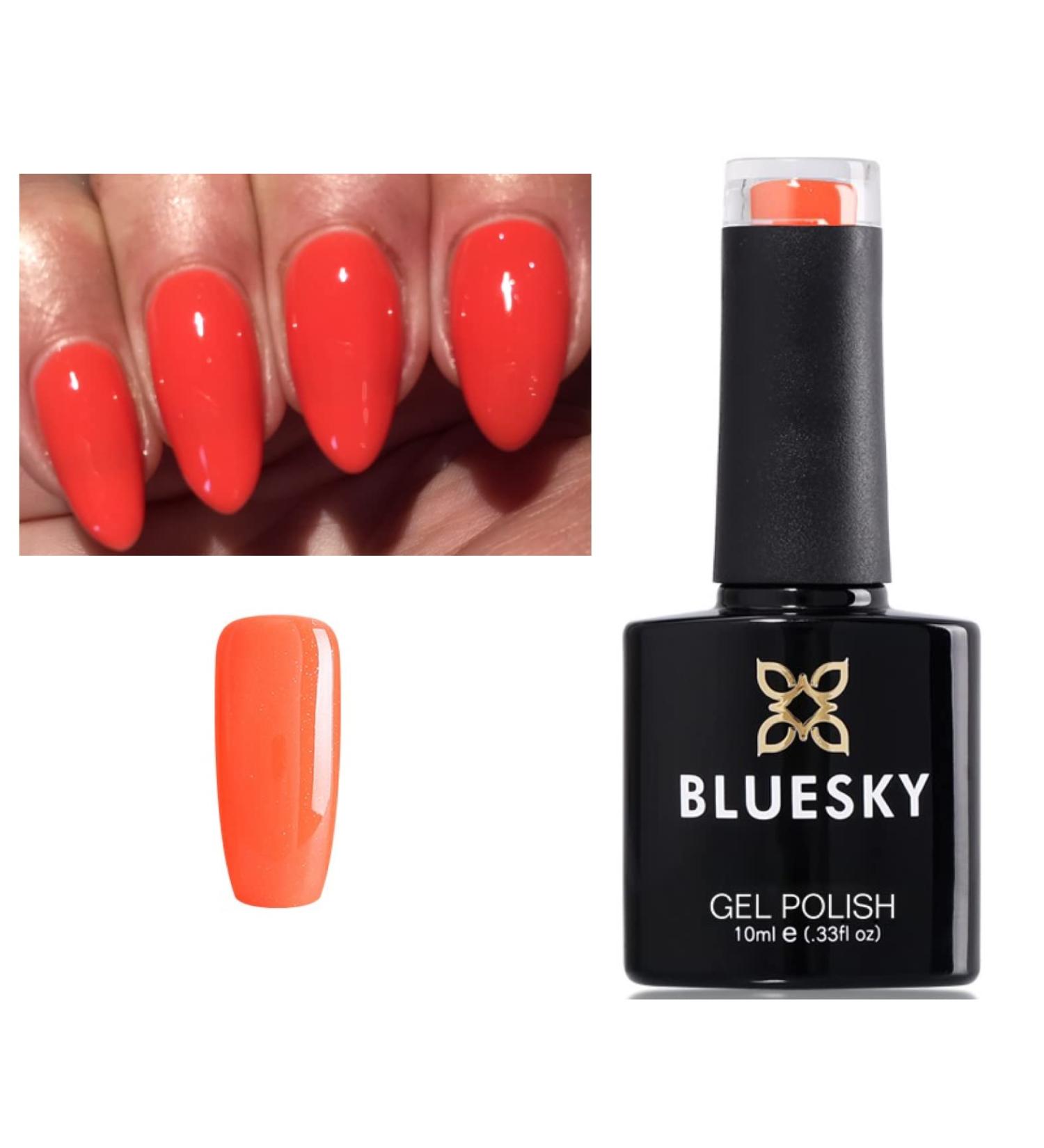 Bluesky Coral Orange Shimmer 80568 Desert Poppy Nail Gel Polish UV LED Soak Off 10ml - Buy Online on GoSupps.com
