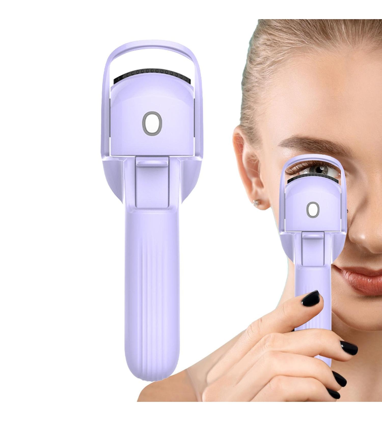 Youngwier Electric Eyelash Curler | Portable Electric Eyelash Curler - Rapid Heat-up Eye Lash Curler with Temperature Control 3 Modes Silicone Pad for Quick Natural Eye Lashes Purple - Buy Online on GoSupps.com