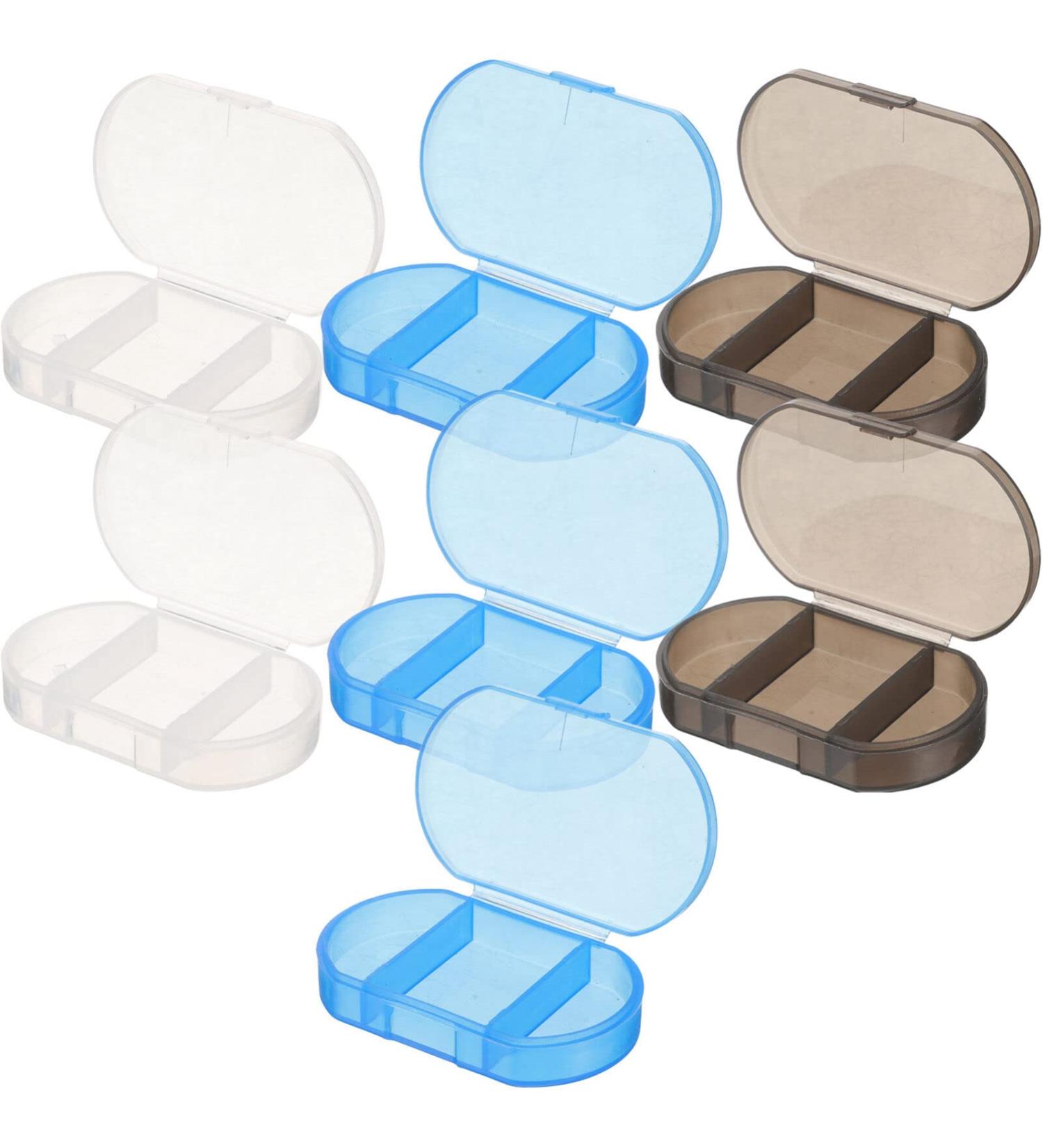 Healvian Pill Box - 7pcs Small Pill Organizer with 3 Compartments | Travel Medicine Holder & Weekly Pill Carrier for Daily Use - Buy Online on GoSupps.com