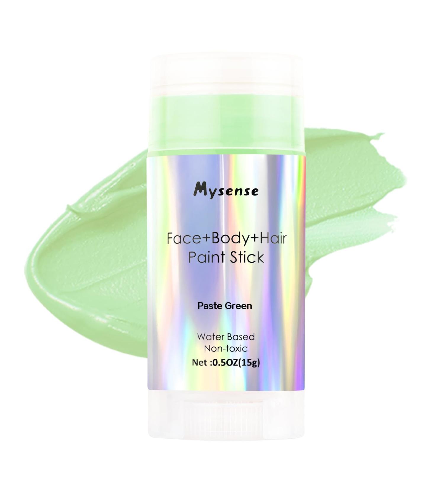 Mysense Pastel Green Face Body Hair Paint Stick - Non-Toxic & Washable 0.5oz - Halloween Cosplay Makeup - Buy Online on GoSupps.com
