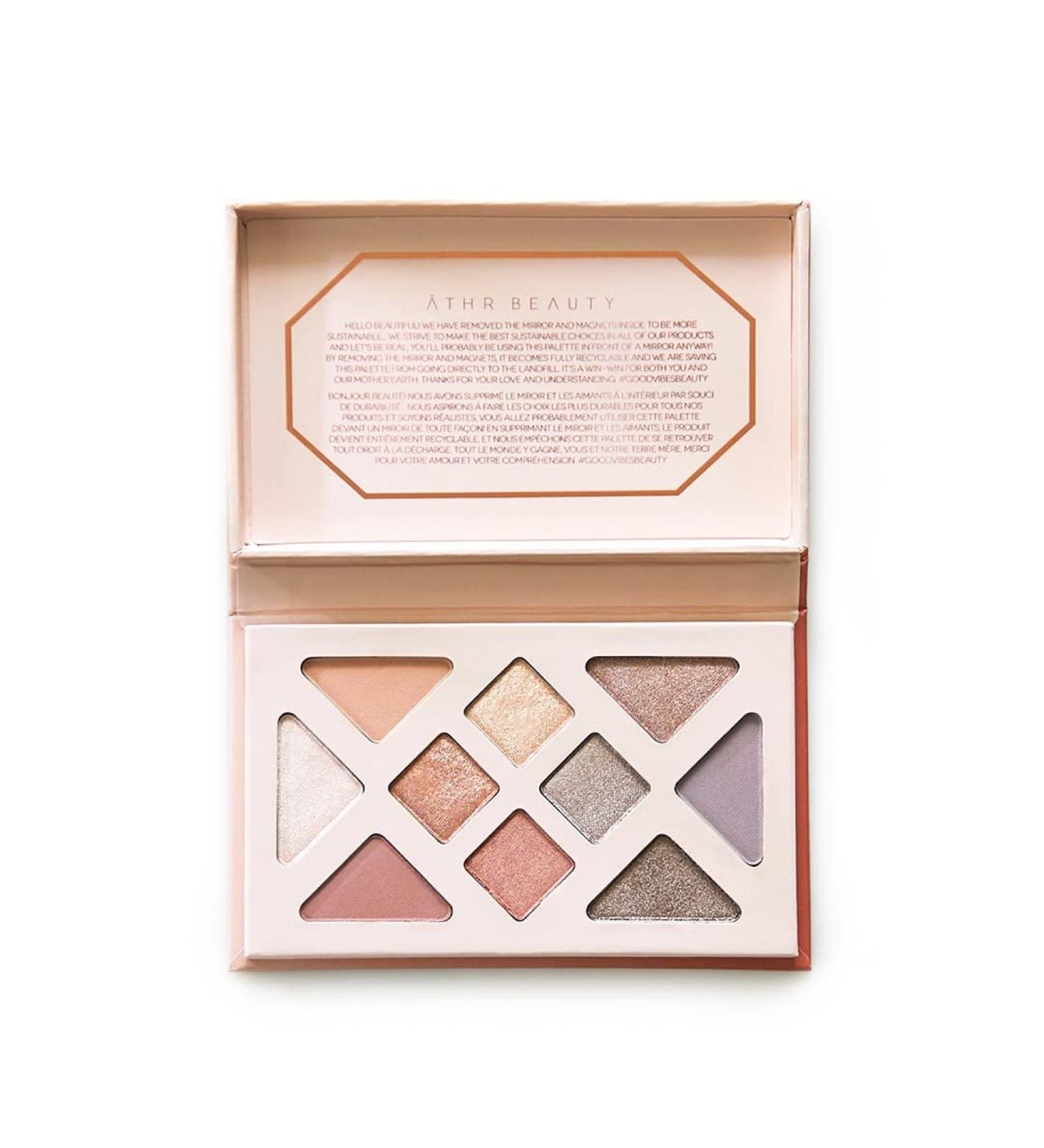 ATHR Rose Quartz Crystal Gemstone Palette - 10 Shades | Clean, Organic, Vegan, Cruelty-Free & Recyclable - Buy Online on GoSupps.com