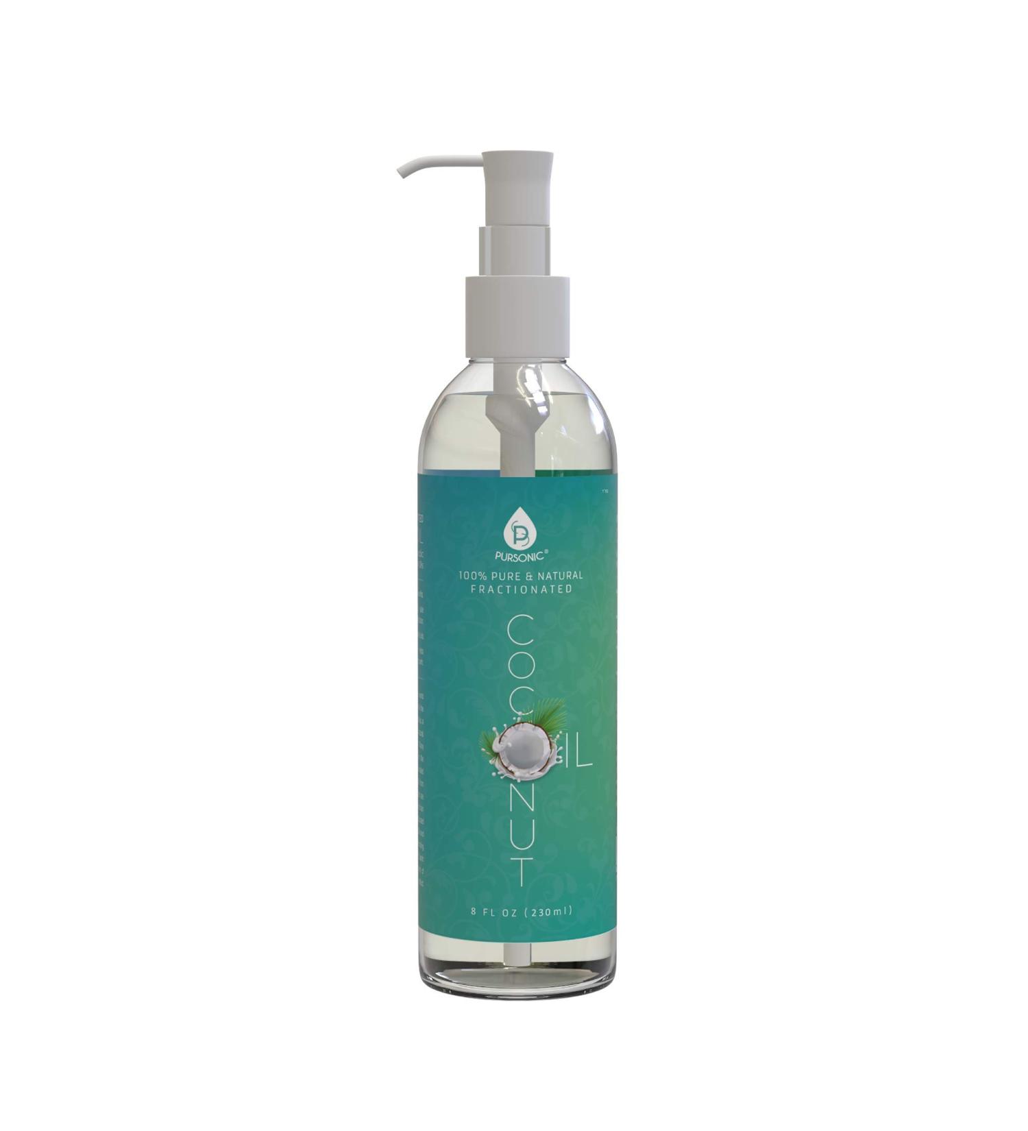 Pursonic 100% Pure Fractionated Coconut Oil 8oz - Ideal for Massages, Therapeutic Recipes & Essential Oils - 8 Fl Oz (Pack of 1) - Buy Online on GoSupps.com