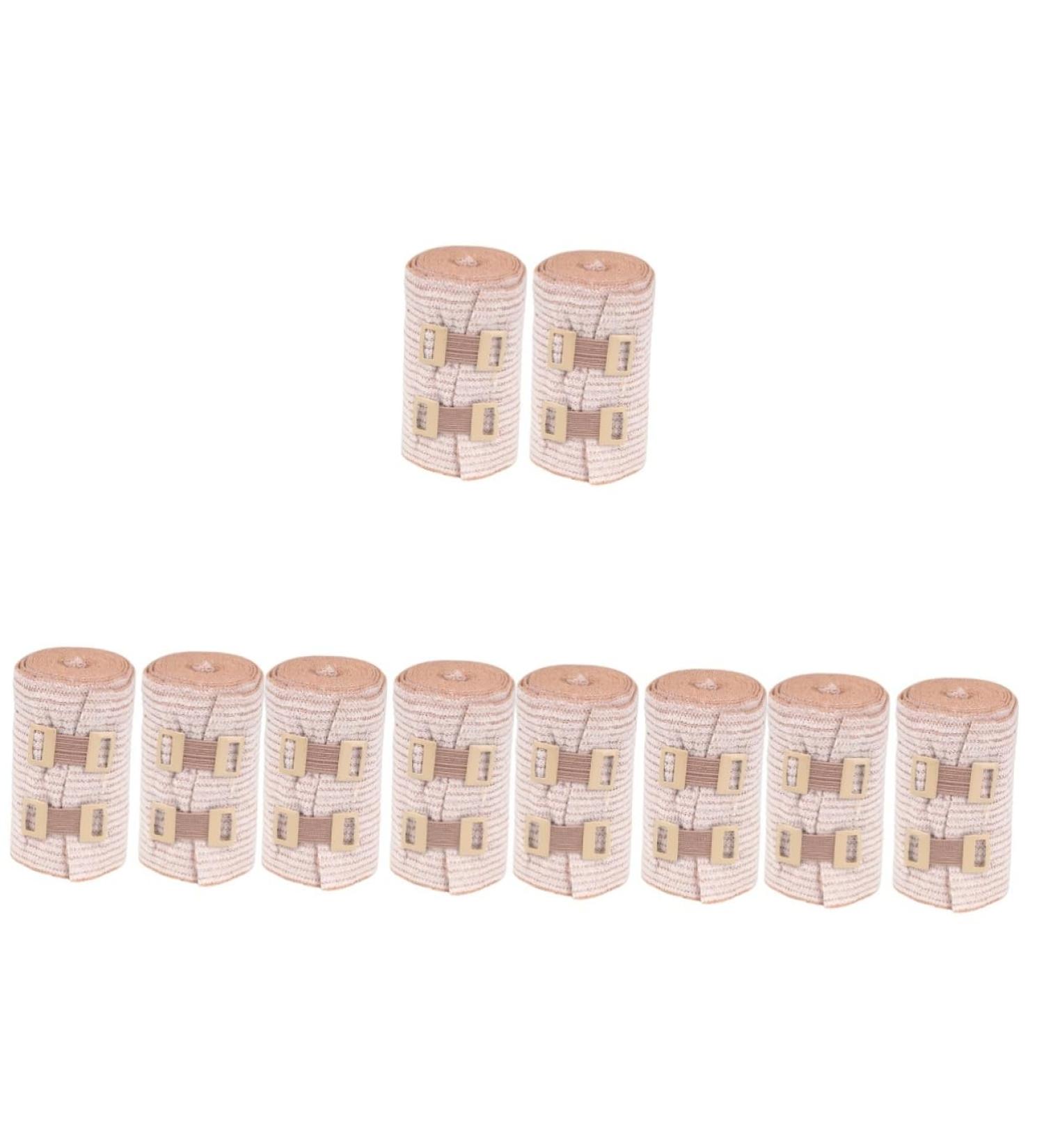 KALLORY 10 Rolls Sports Cohesive Gauze Tape - Breathable Self-Adherent Wrap for Foot & Hair | Tensor Stretch Cotton Headgear - International Shipping Available - Buy Online on GoSupps.com