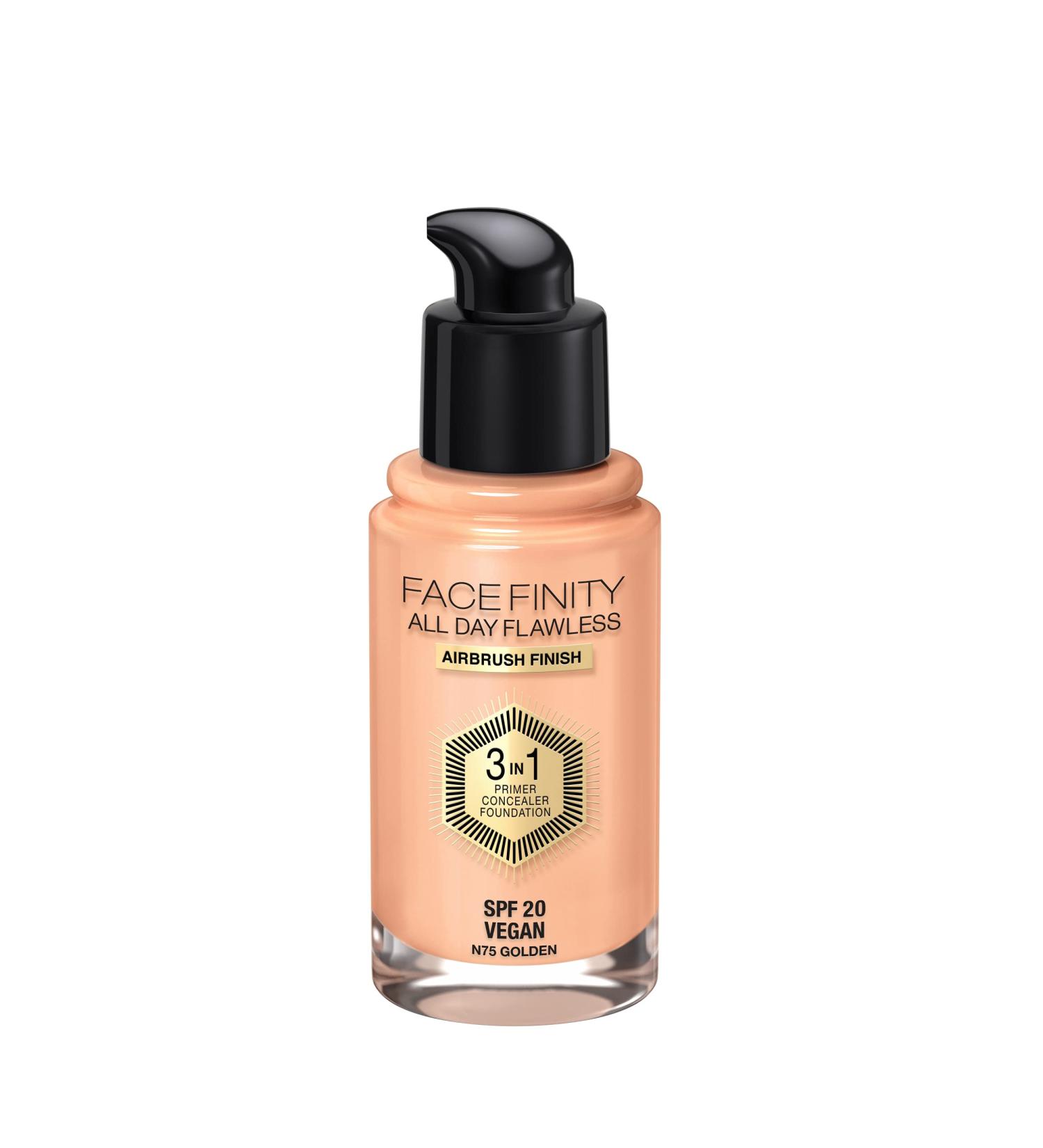 Max Factor Facefinity 3-in-1 Primer Concealer Foundation SPF 20 - Golden, Unscented - 1 Fl Oz - Buy Online on GoSupps.com