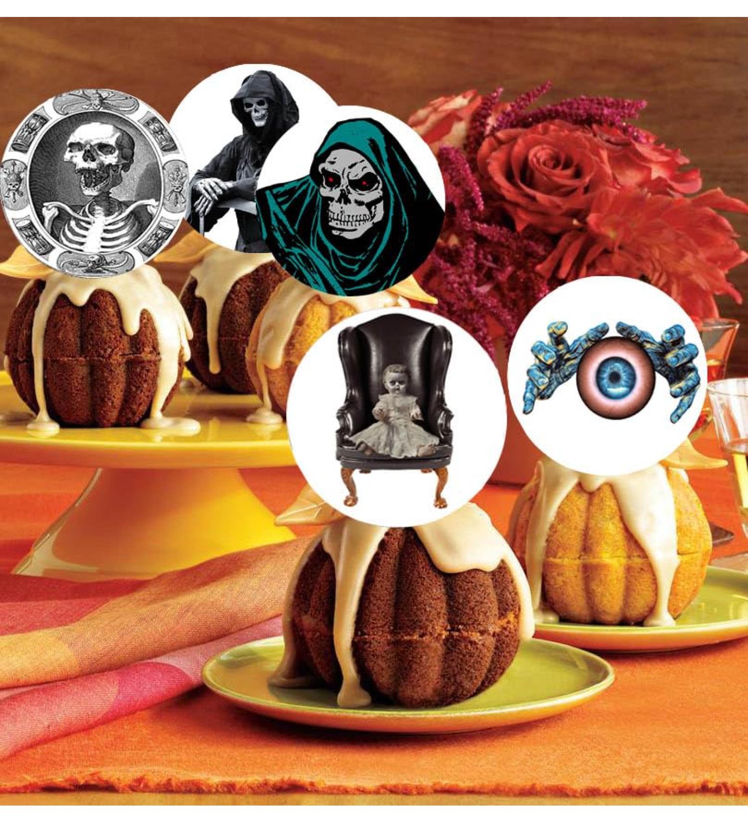 24 x Pre-Cut Halloween Mix 15 Edible Stand up Wafer/Rice Paper Cupcake Toppers Birthday Scary Party Cake Decorations - Buy Online on GoSupps.com