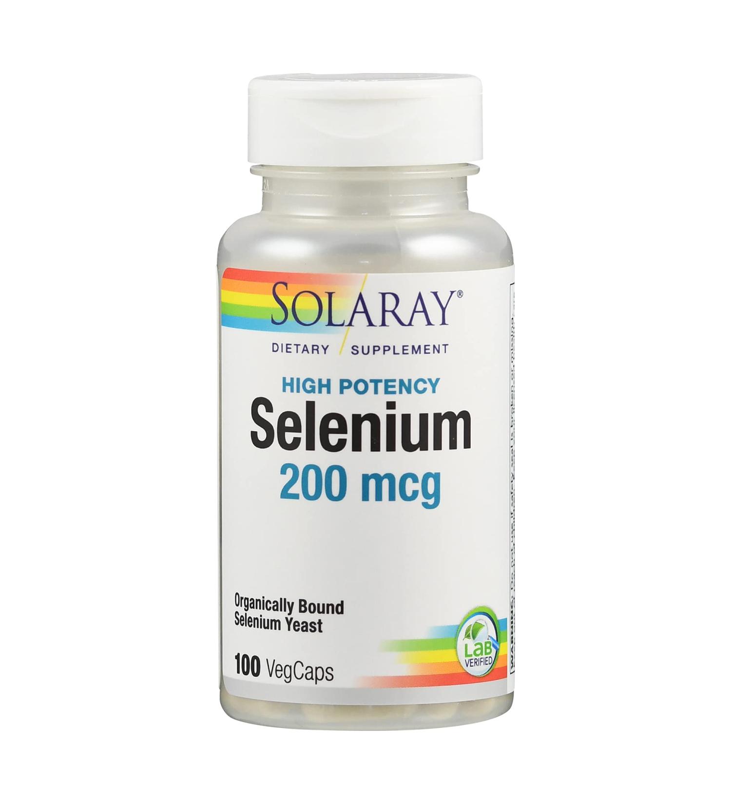 Solaray Selenium 200mcg High Potency - 100 Count - Buy Online on GoSupps.com