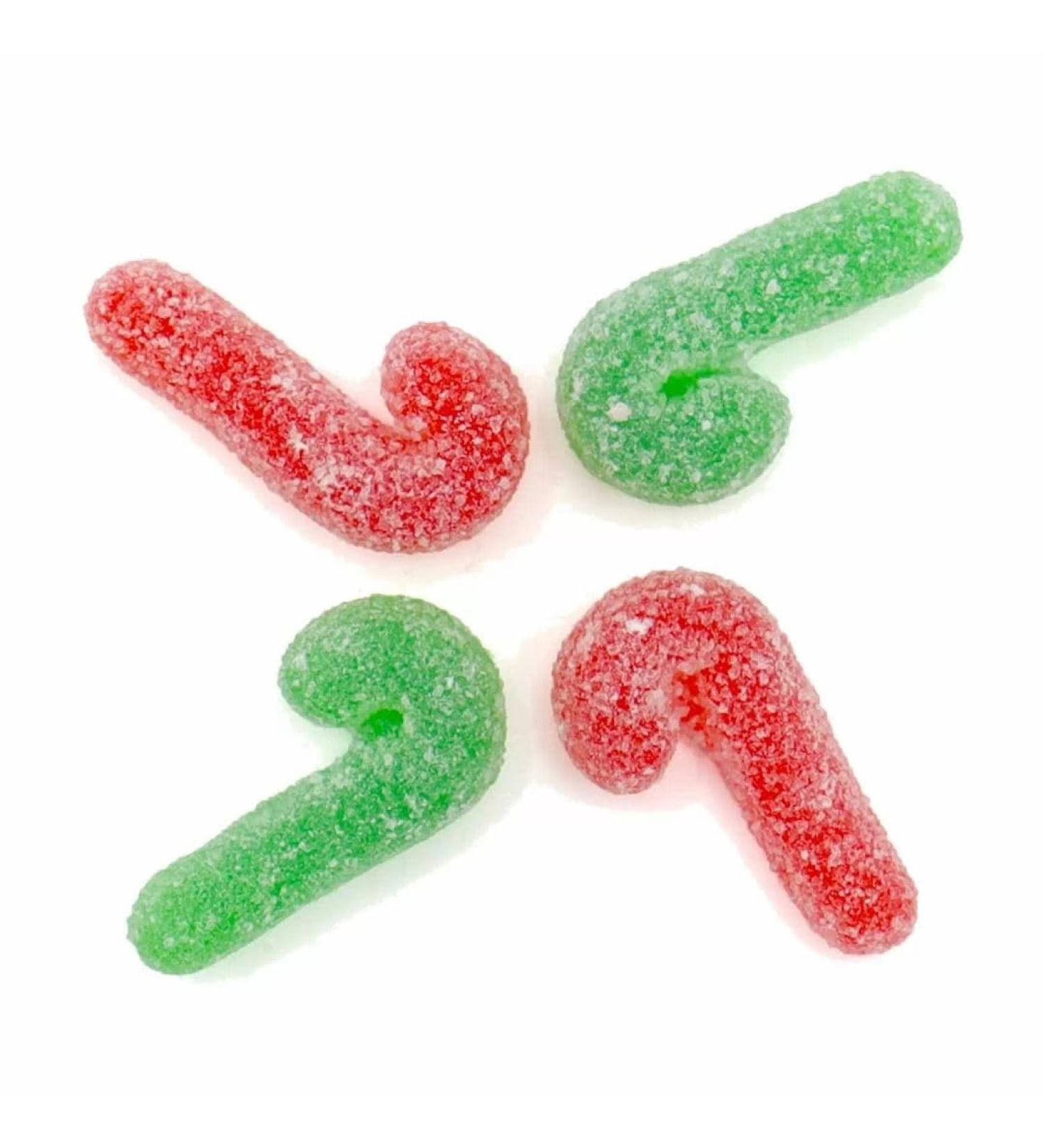 Sugared Candy Canes - 500g Gummy Sweets