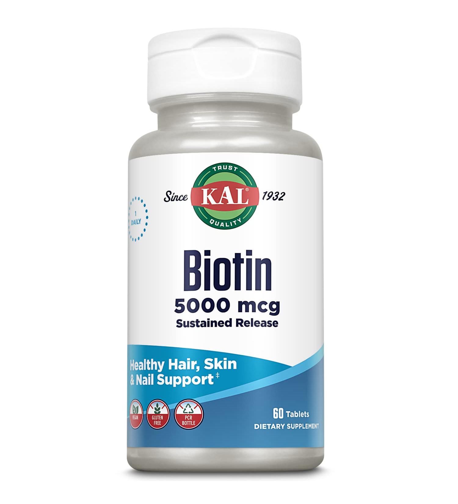 KAL Biotin 5000 TR Tablets 5000 mcg 60 Count