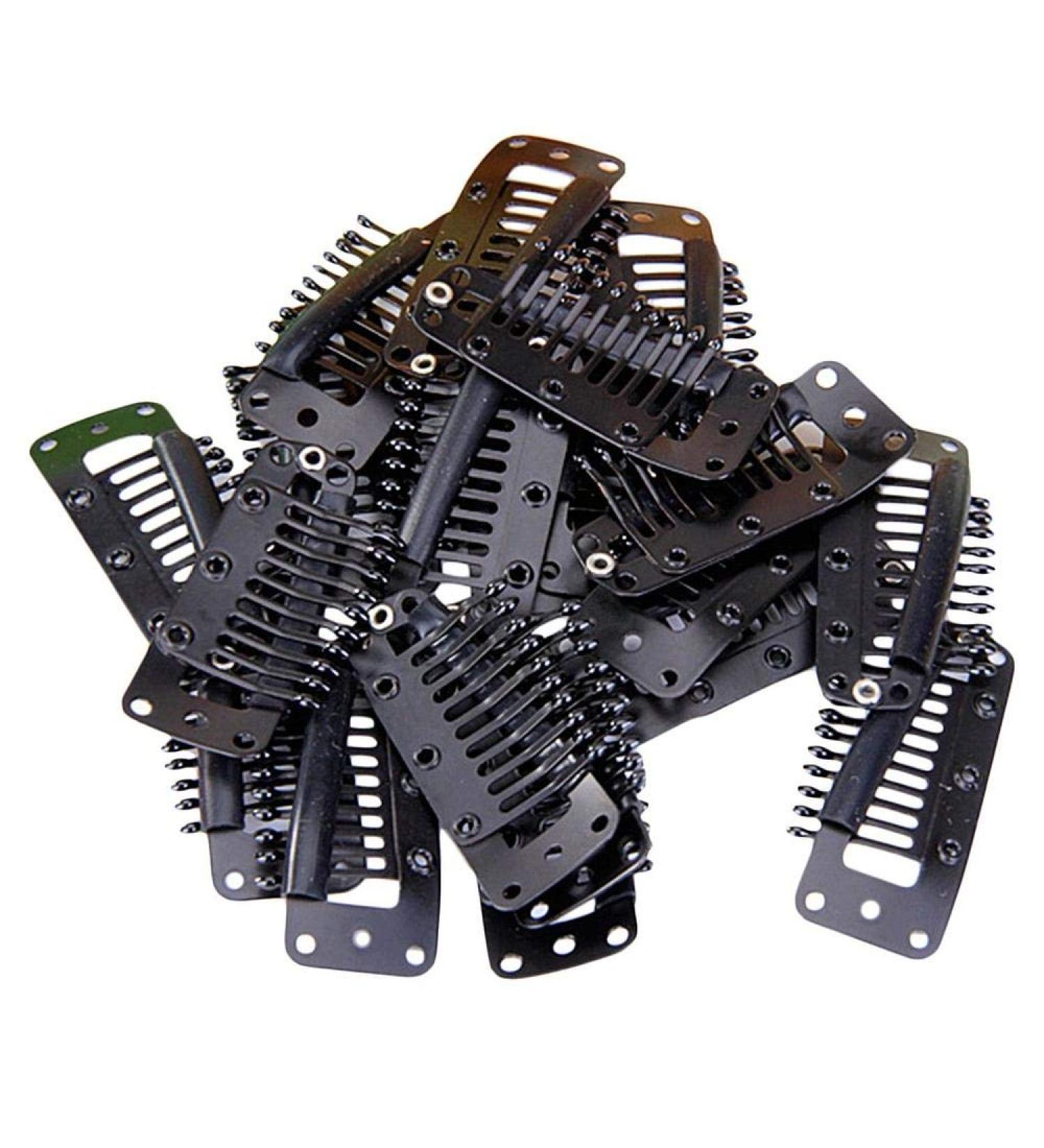 Aeromdale 10-Teeth Wig Clips with Rubber - 20pcs Black Hair Extensions Accessories | Perfect Gift for Friends - International Shipping Available - Buy Online on GoSupps.com