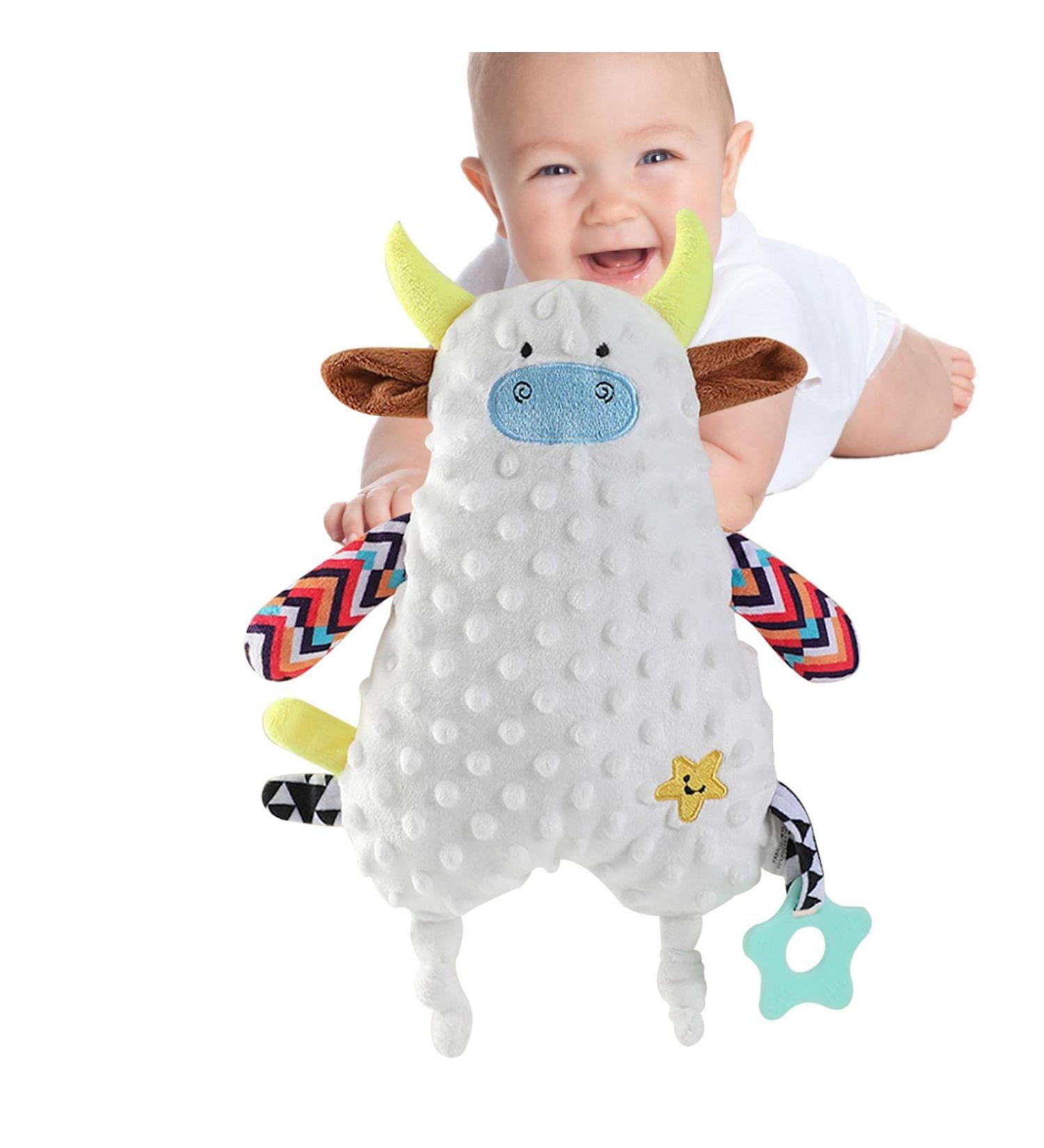 Delightful Plush Animal Fixed Toys for Babies | Soft Bite Ring & Pedagogical Toys for Infants Toddlers & Children - DELR Roller Blind Cattle - Buy Online on GoSupps.com