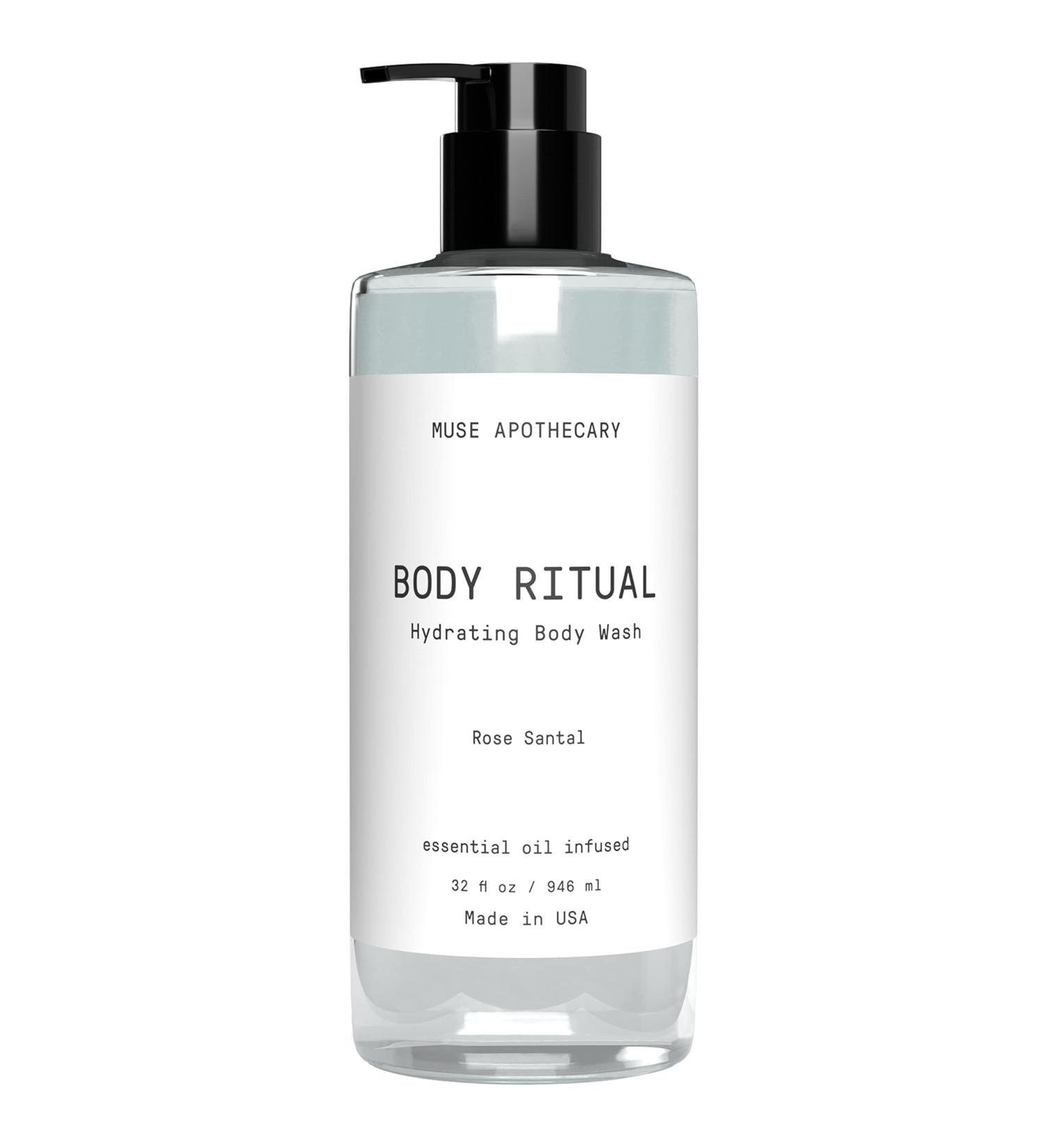 Muse Bath Apothecary Rose Santal Hydrating Body Wash 32oz - Essential Oil Infused Aromatherapy for Women & Men - Buy Online on GoSupps.com