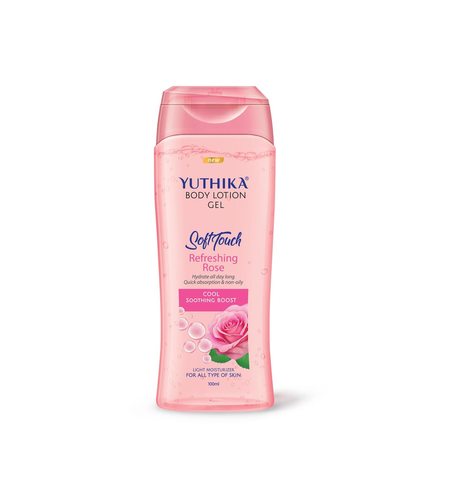 Yuthika Refreshing Rose Body Lotion Gel 100ml - Lightweight Moisturizer for All Skin Types | Summer & Winter Hydration - Buy Online on GoSupps.com