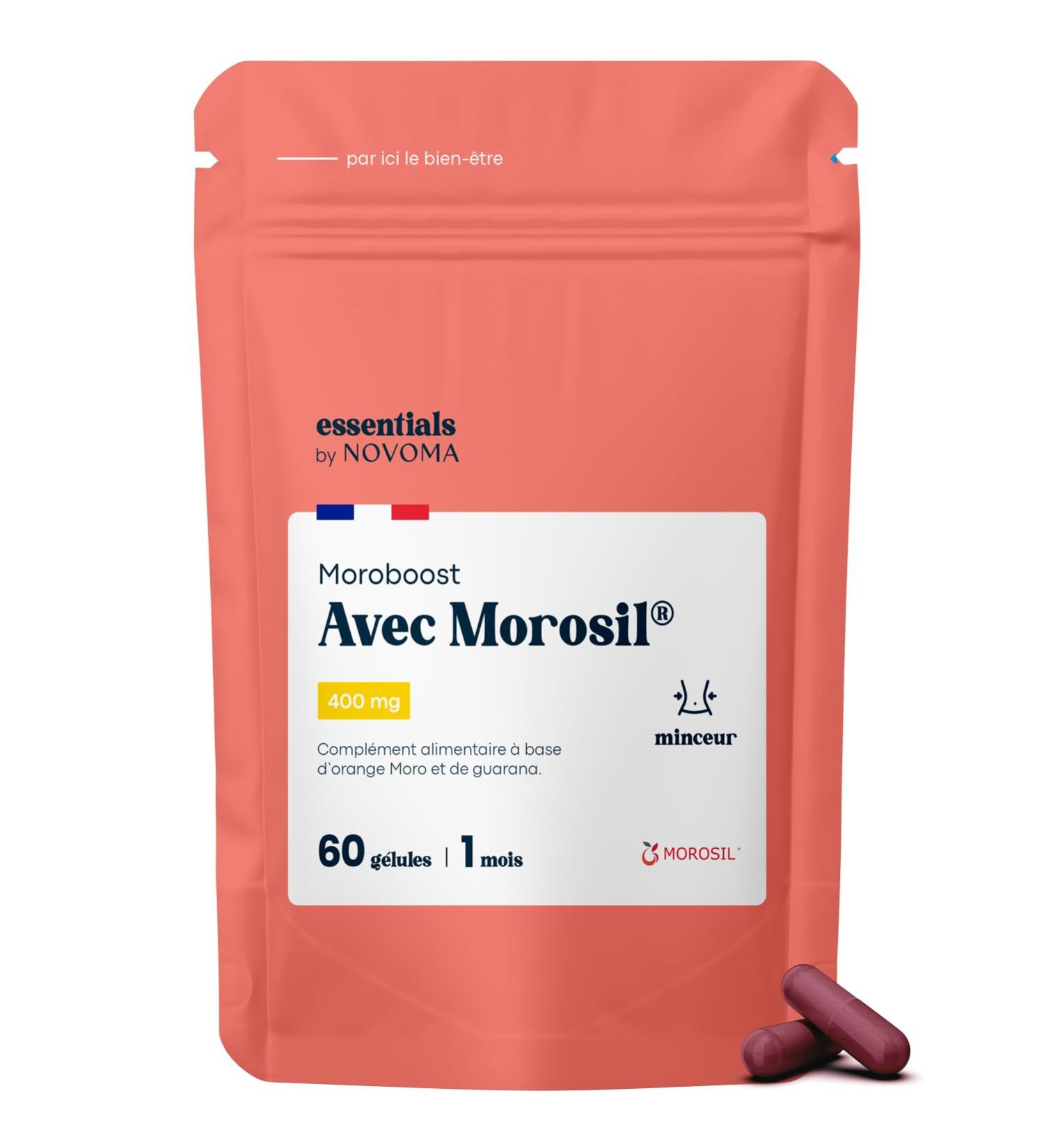 Morosil 400 mg with Guarana - Support for Metabolism and Weight Control 60 Vegetable Capsules 1 Month Cure Made in France Essentials by Novoma - Buy Online on GoSupps.com