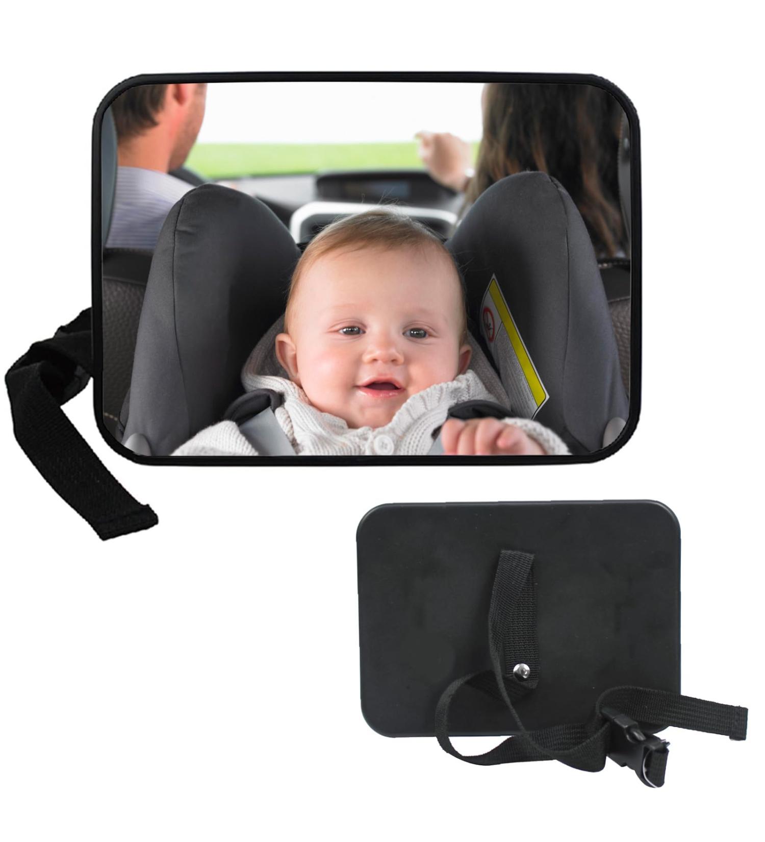 Baby Car Seat Mirror - Rear View Baby Mirror for Safe Drive | Newborn Essentials - Buy Online on GoSupps.com