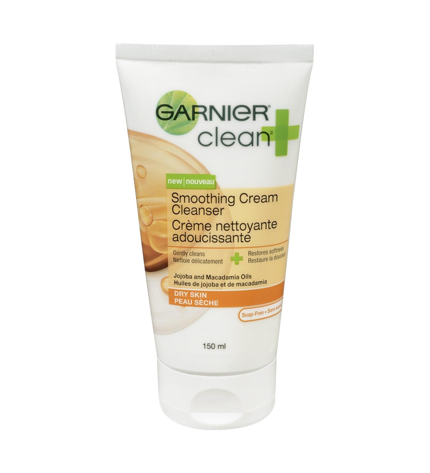 Garnier Clean+ Smoothing Cream Cleanser For Dry Skin 5 Fluid ounces