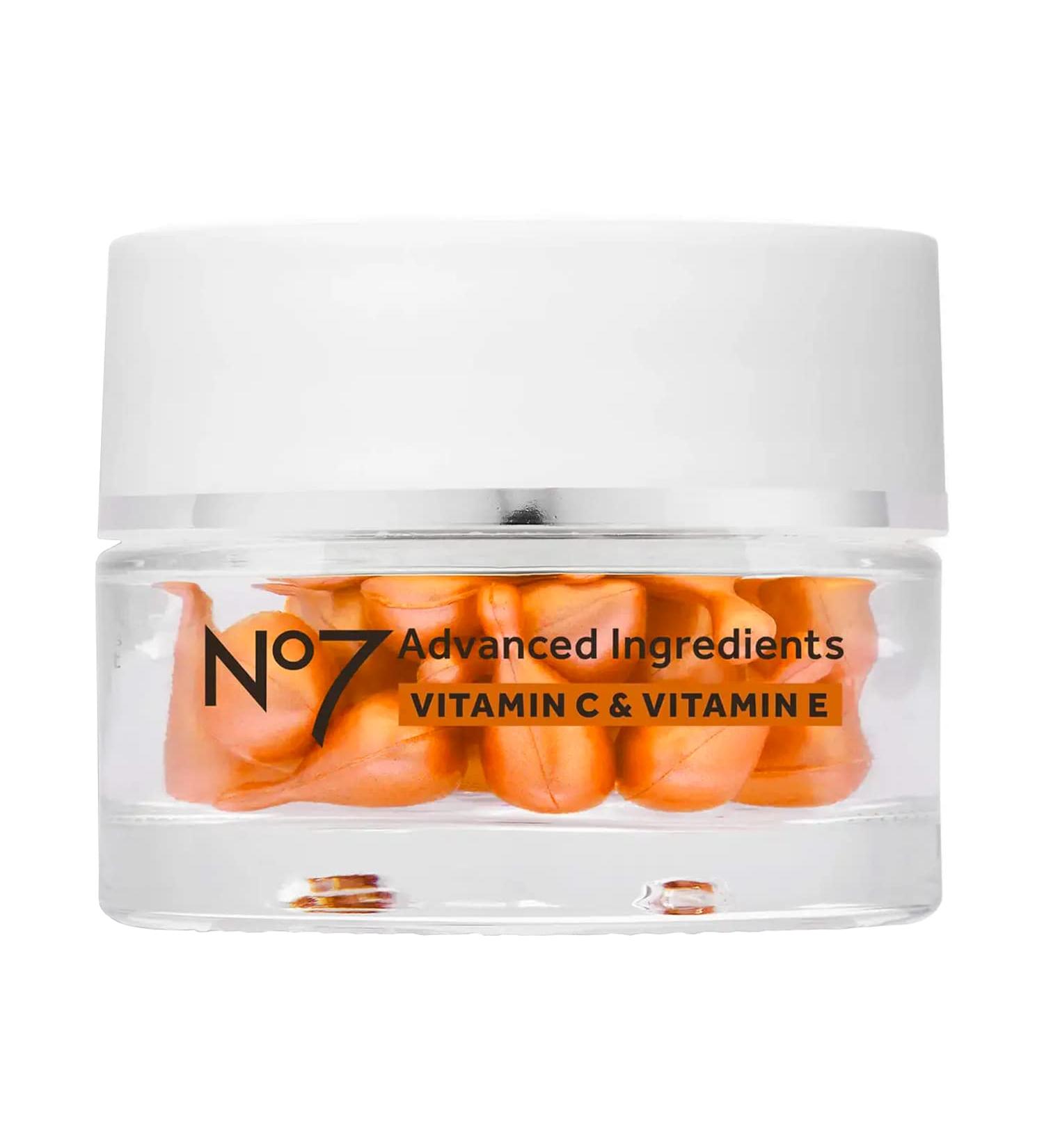 No7 Vitamin C & E Capsules - Potent Serum for Dark Spot Correction (30 Count) - Buy Online on GoSupps.com