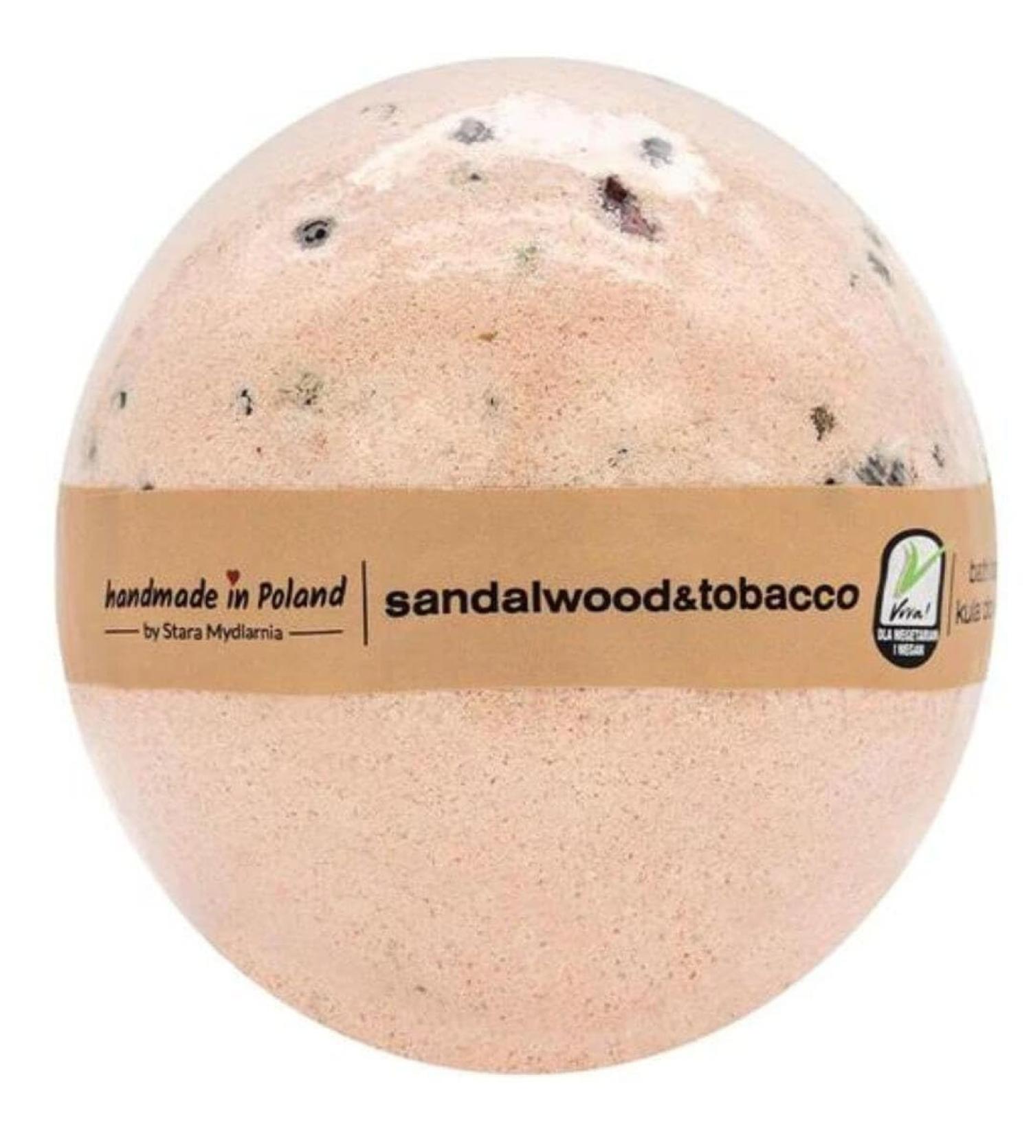 BRAVO ALFRED Foaming Bath Ball Made Poland Stara Mydlarnia 200g - Bath Bomb for Moisturising Dry Skin Perfect for Foaming Bath & Spa (Sandalwood & Tobacco 200g (1 Pack))