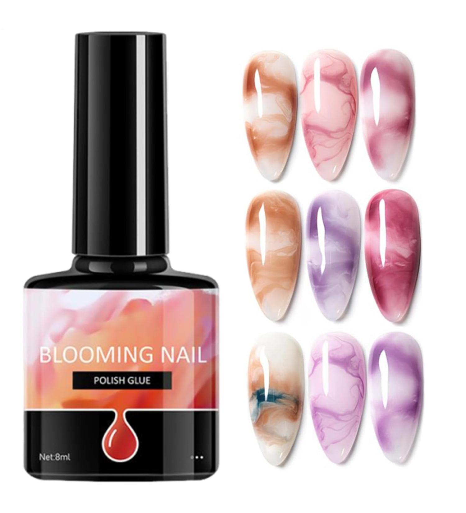 Nail Bloom Gel Spot Gel Nail Art Liquid with Watercolor Bloom Effect Clear and Light Formula 7.3ml for Wedding Travel Party Home  - Buy Online on GoSupps.com