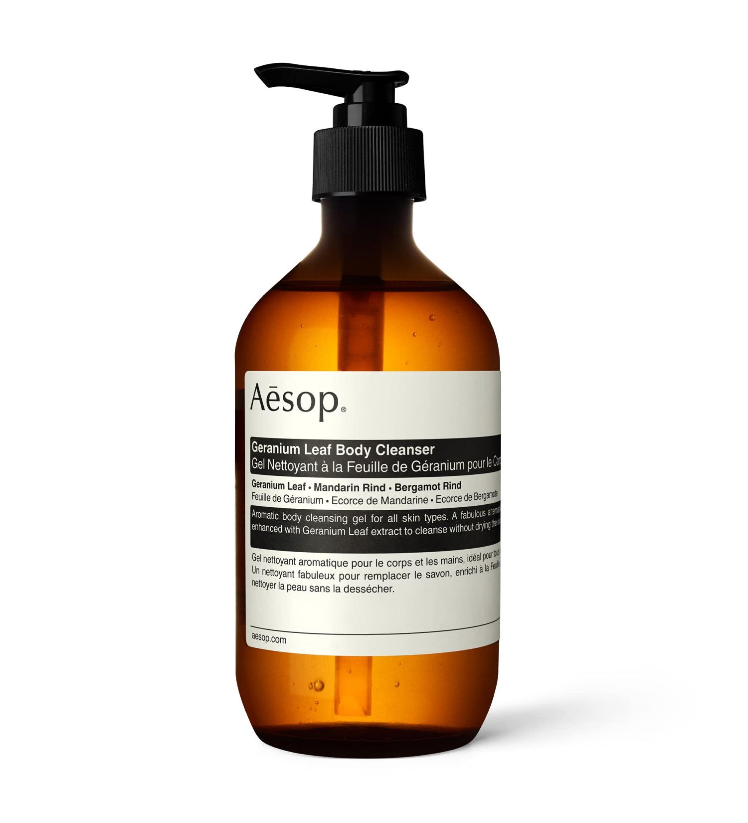 Aesop Geranium Leaf Body Cleanser | 17.99 oz Gentle Wash | Alcohol-Free, Gluten-Free & Vegan - Buy Online on GoSupps.com