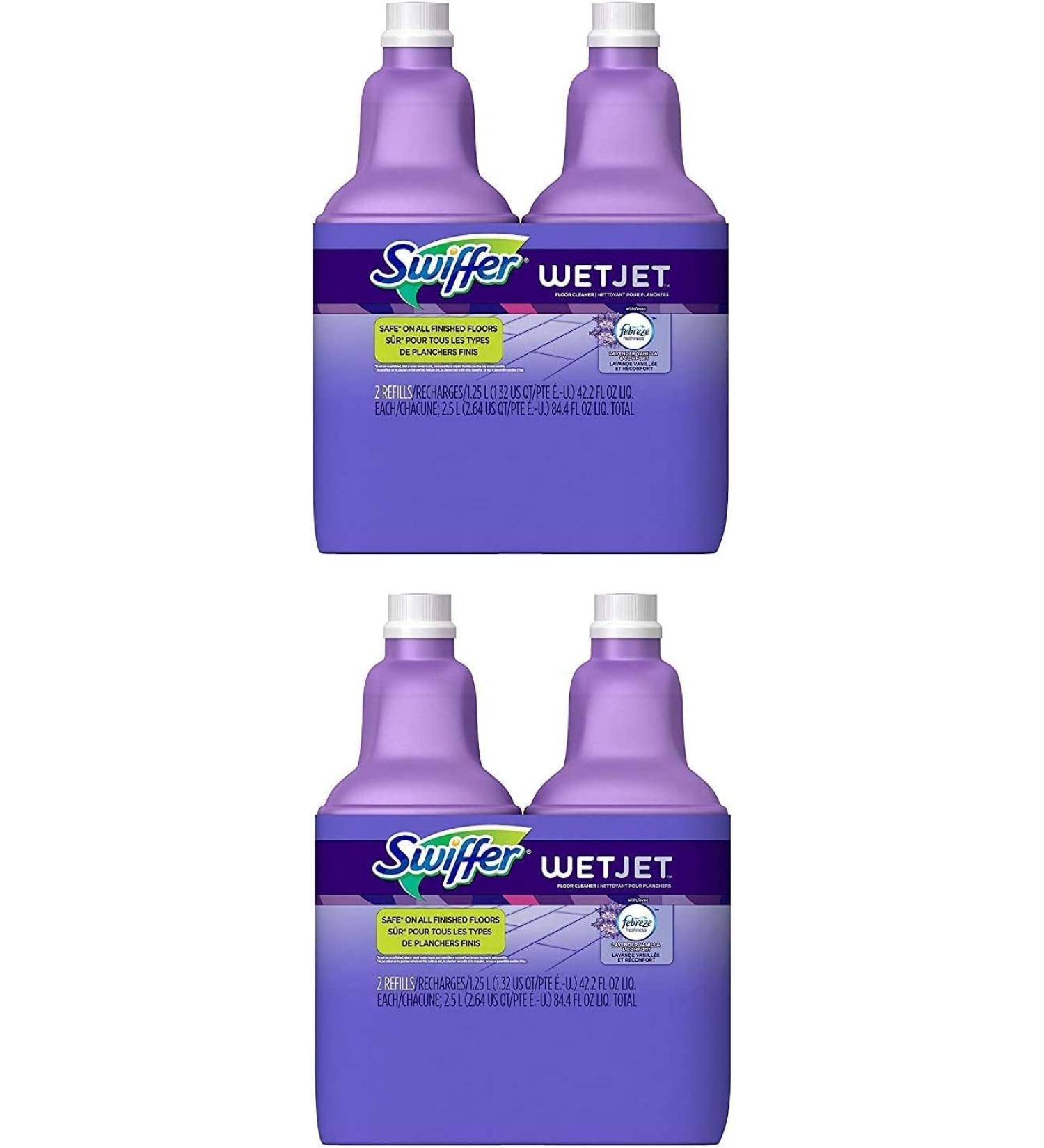 Buy Swiffer WetJet Multi-Purpose Floor Cleaner with Febreze - Lavender Vanilla Scent (4 Pack) | International Shipping Available - Buy Online on GoSupps.com