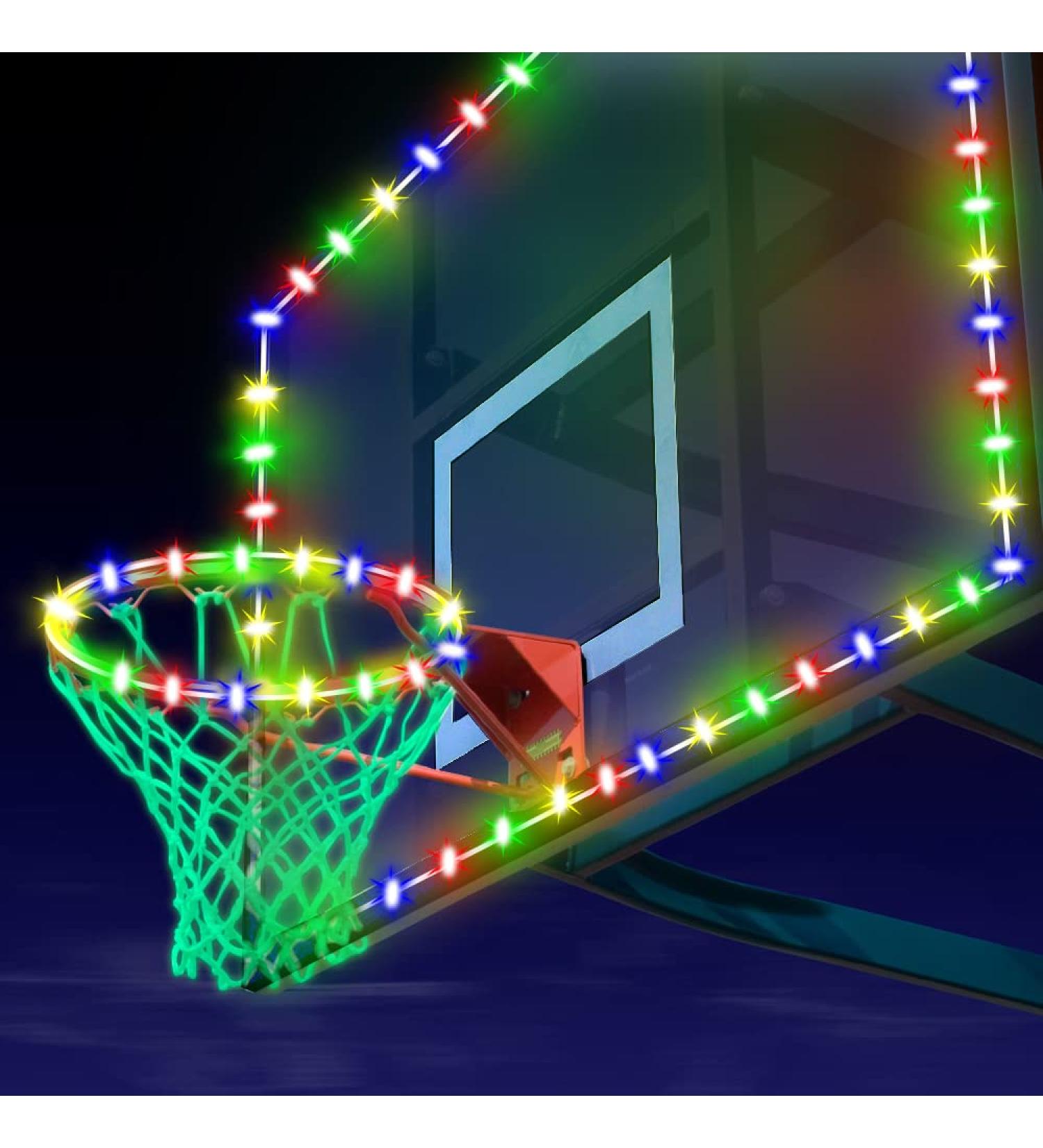I0DO LED Basketball Hoop Light with Remote Control - Waterproof 16ft String Light for Rim and Backboard - Glow in The Dark Soccer Goalposts/Football Goal - Buy Online on GoSupps.com