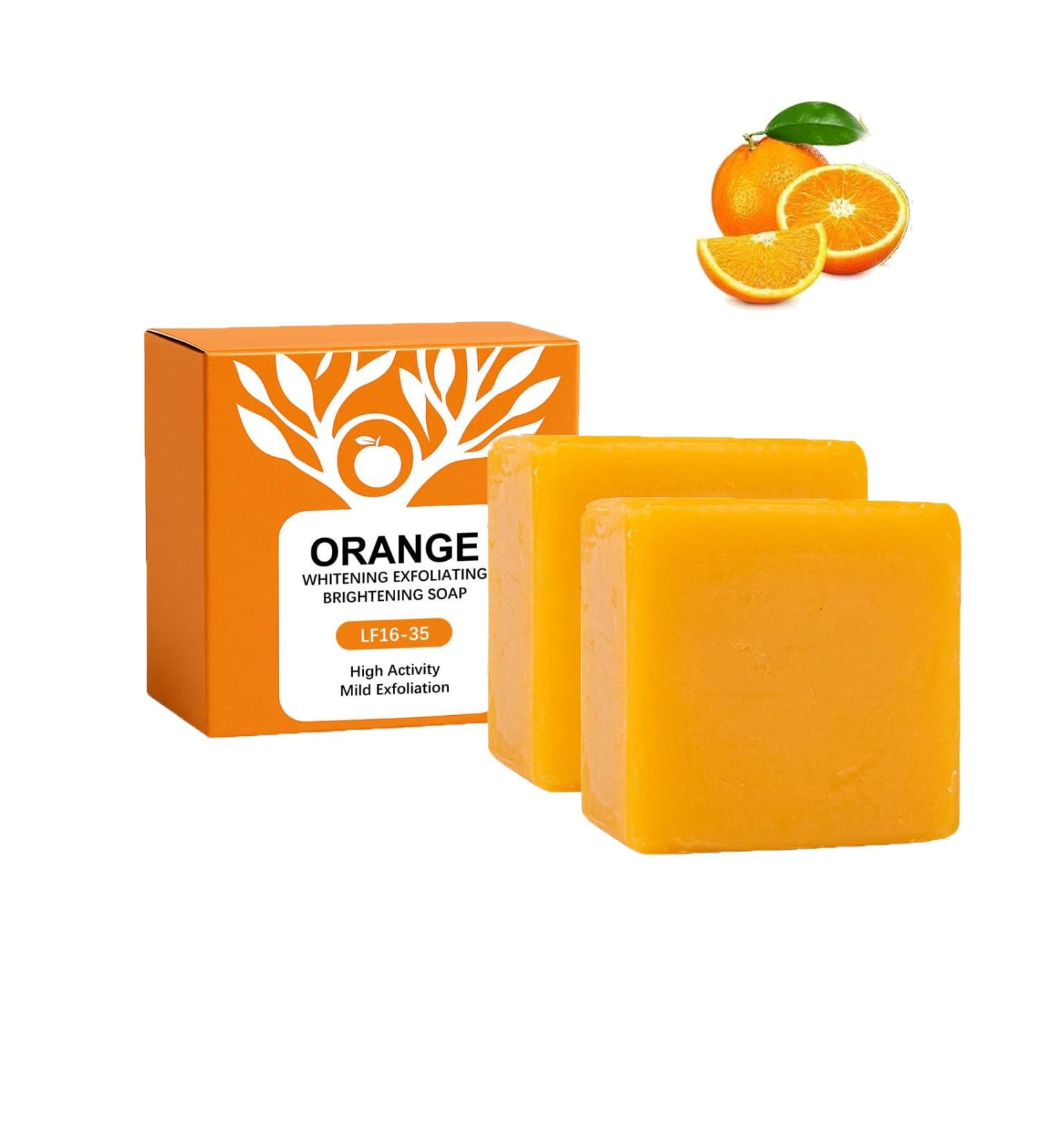  G n rique 2 x Orange Whitening Exfoliating Brightening Soap Mild Enzymatic Formula Lightening Soaps Oil Control Anti-Spot Facial Soaps - Buy Online on GoSupps.com