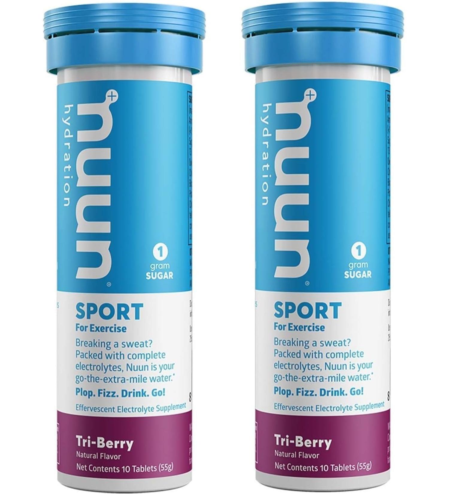Nuun Active Tri-Berry Electrolyte Drink Tablets - 20 Count (2 Packs) | Hydration Tablets for Sports & Fitness - Buy Online on GoSupps.com