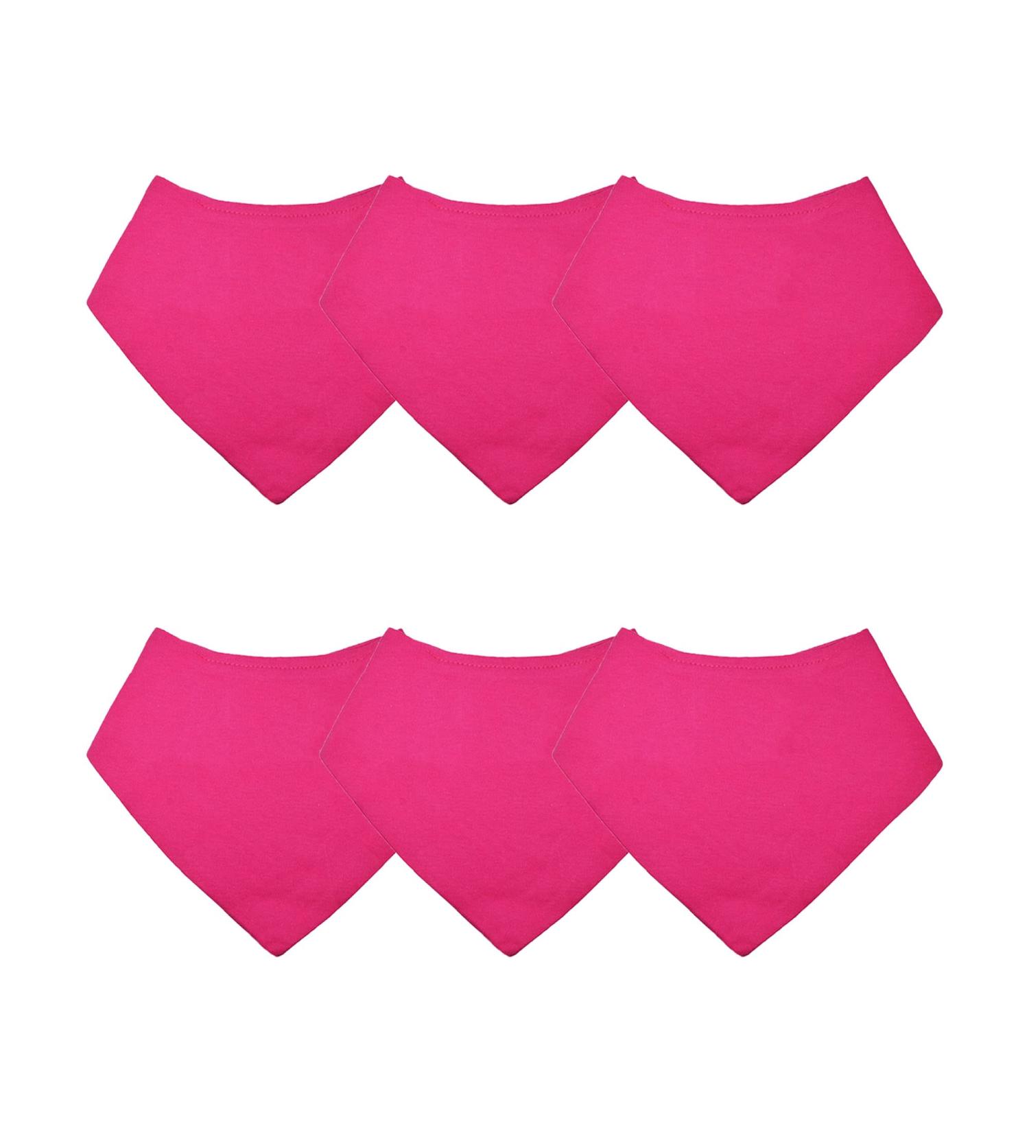 Royal Icon Baby Bandana Bibs - Stylish and Functional Baby Dribble Bibs 0-6 months - Soft and Absorbent Baby bibs 0-6 months - Perfect for Newborn Boys and Girls Bibs Set of 3/6 /12Pc 6 x Fuchsia