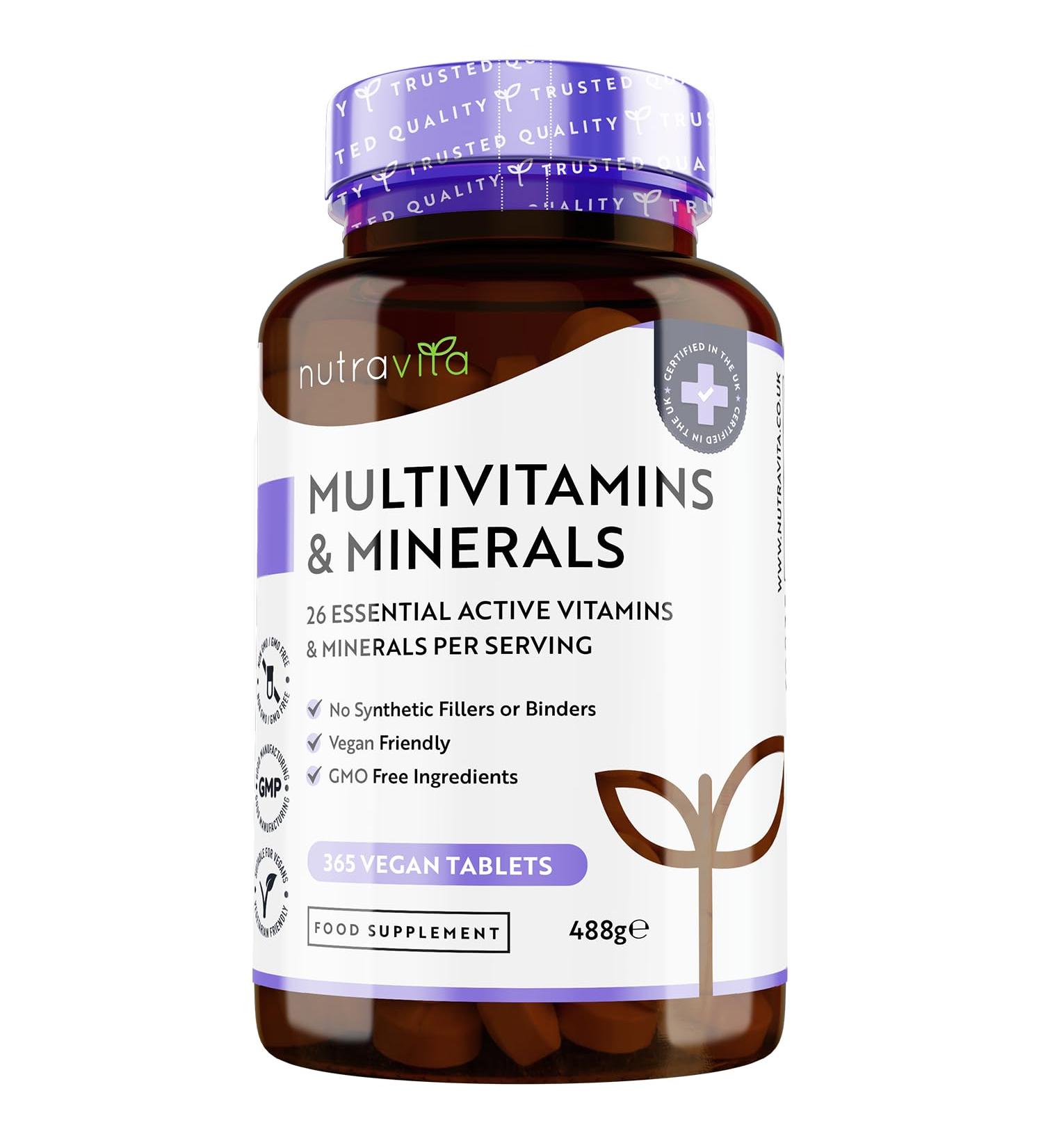 365 Vegan Multivitamin Tablets - 1 Year Supply for Men and Women | Nutravita UK - Buy Online on GoSupps.com