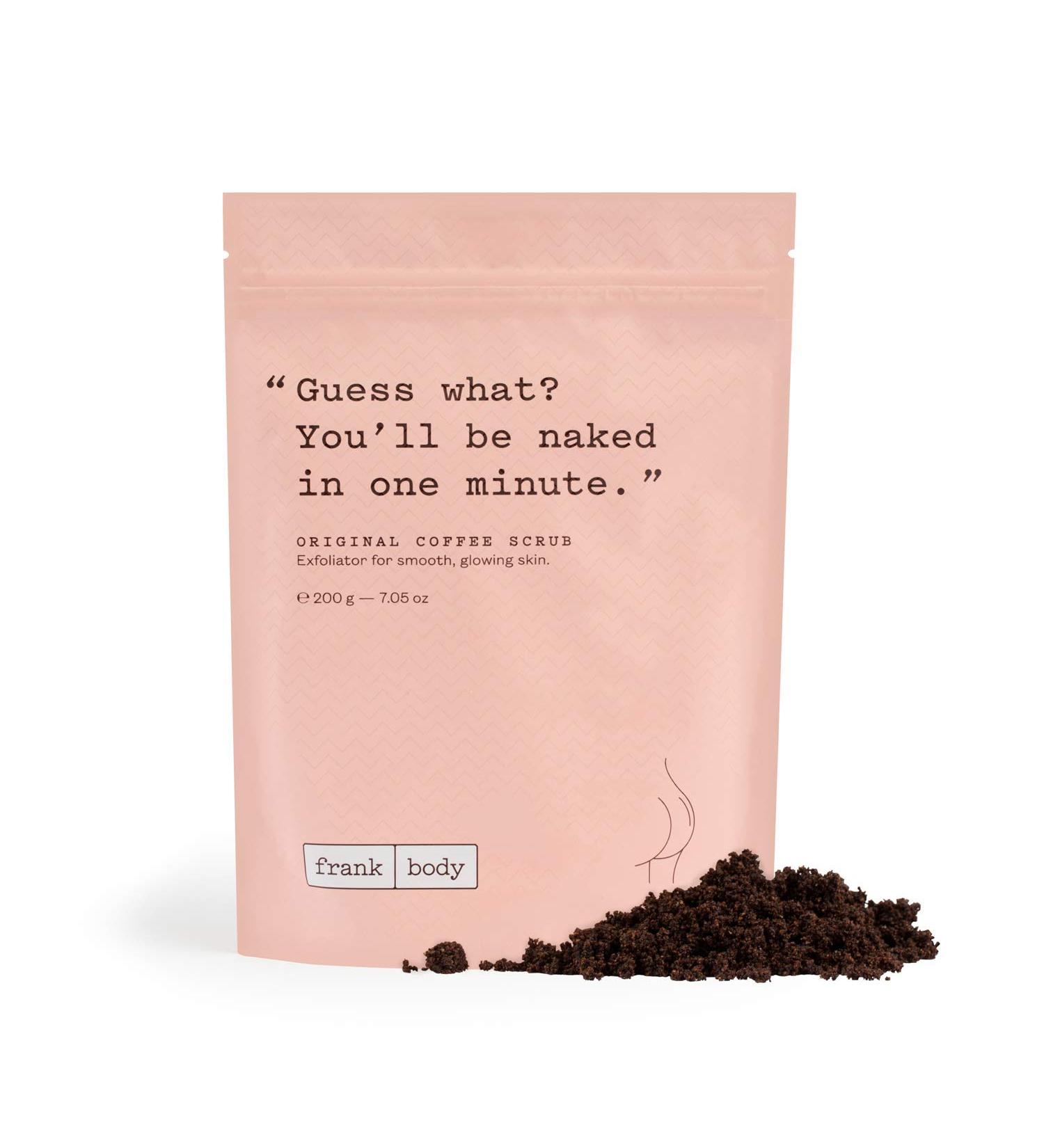 Frank Body Original Coffee Scrub 7.05oz | Natural Vegan Exfoliating Body Scrub for Stretch Marks, Acne, Cellulite - Cruelty Free - Buy Online on GoSupps.com