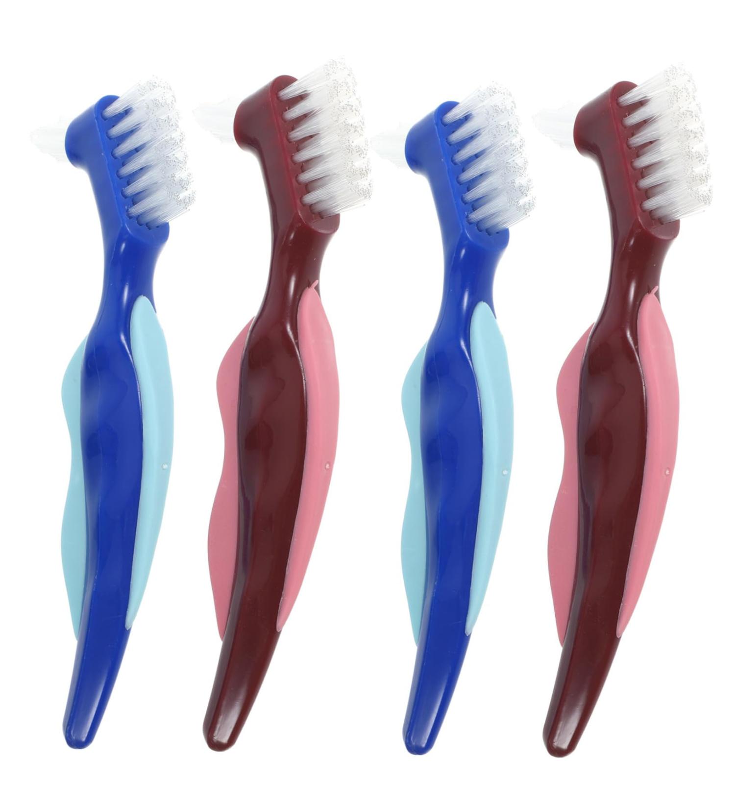 Tovinanna 4-Piece Prosthesis Toothbrush Set | Travel-Ready Cleaning Tools for Prosthetic Care - Buy Online on GoSupps.com