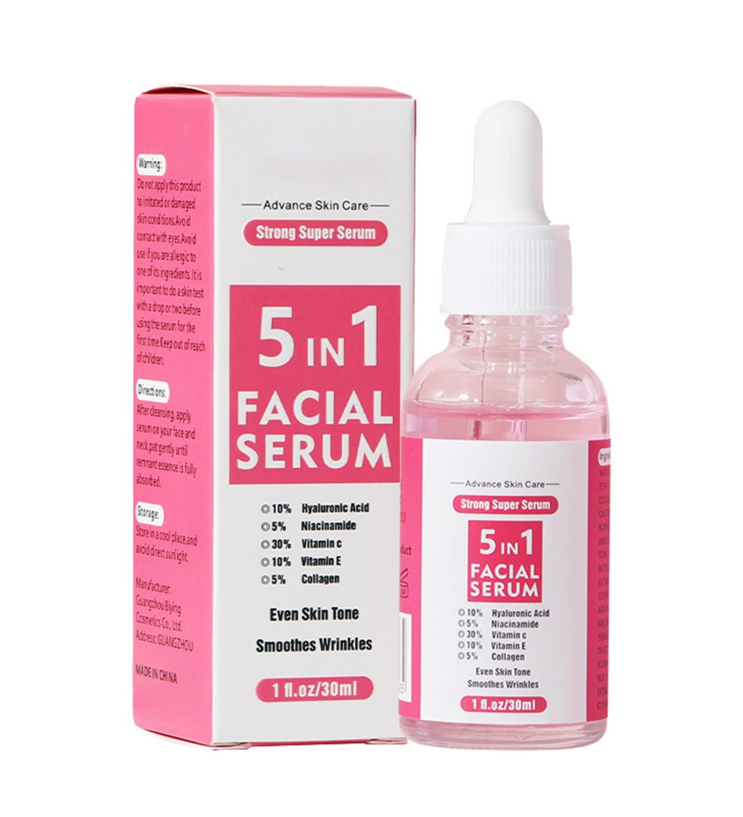 Vitamin C Serum For Face with Hyaluronic Acid Serum - Skincare with Vitamin E & Niacinamide for Anti-wrinkle & Fine Lines - Dark Spot Remover for Face - Anti Aging Serum for Improve Dull Tired Skin - Buy Online on GoSupps.com