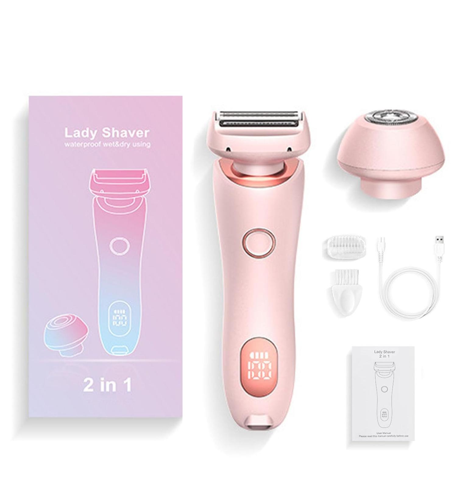Duskofficial Razor Dusk Razor for Women 2 in 1 Electric Waterproof Shaver for Women Womens Electric Razors for Shaving Legs (Pink) - Buy Online on GoSupps.com