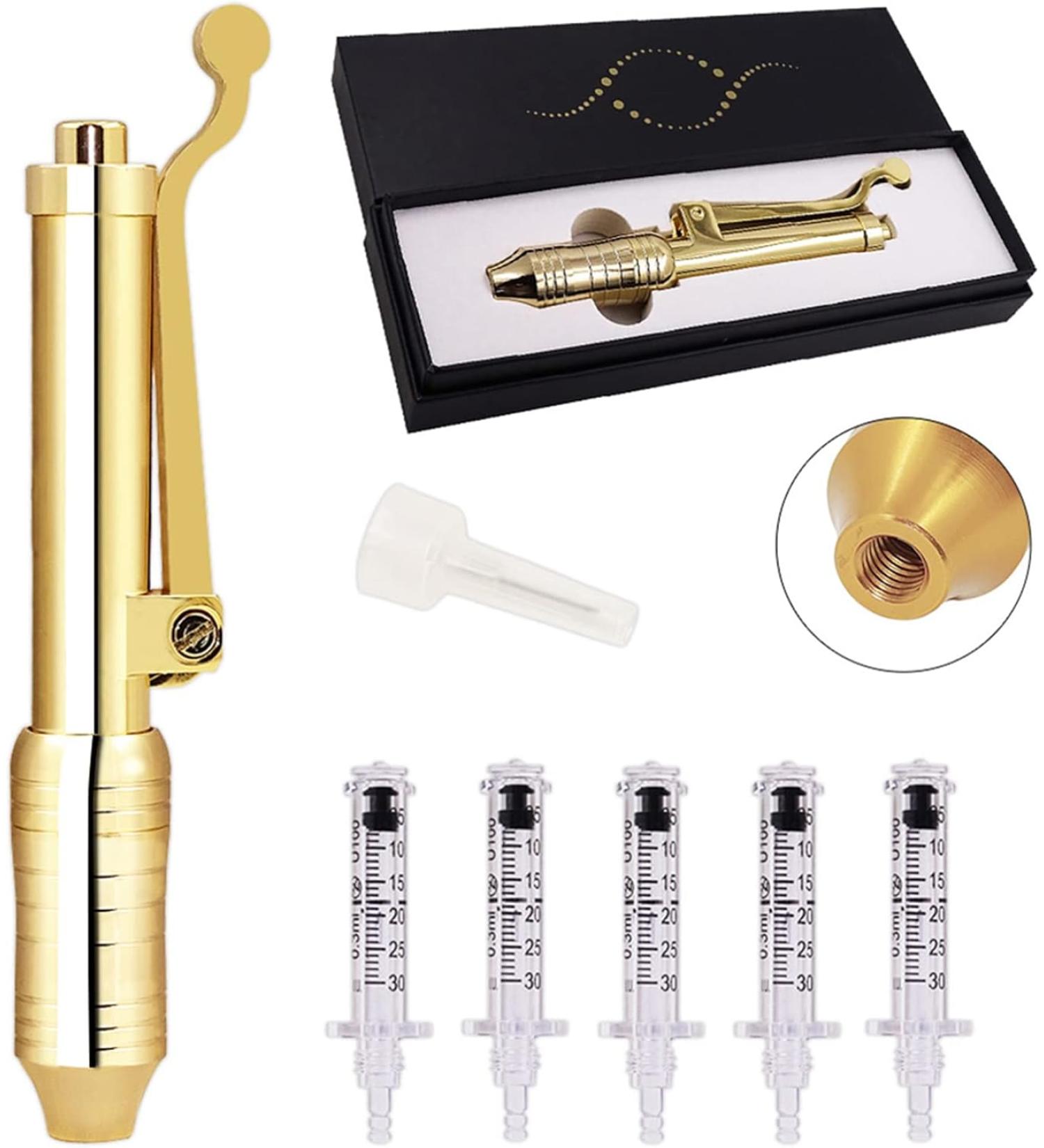 CZSBXBHD Hyaluronic Acid Pen Kit Hyaluron Micro Injector with 5 Ampoules Head Needle Free Injection Pen for Lifting Skin Lips Anti Aging Wrinkle Removal - Buy Online on GoSupps.com