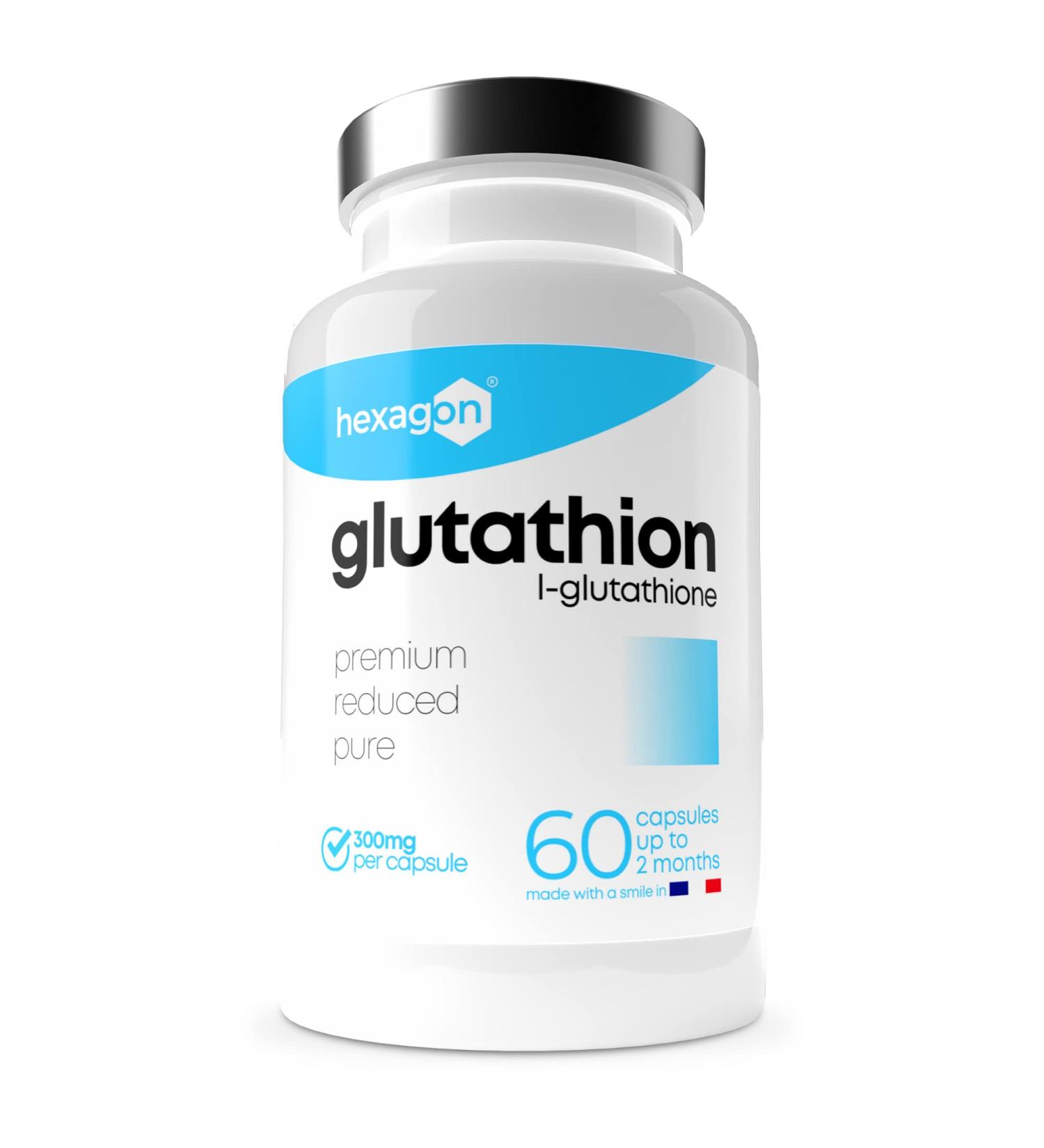 L-Glutathione 300mg - 60 Vegan Capsules for Skin & Liver Detox - Potent Antioxidant - 2-Month Cure - Additive-Free - Buy Online on GoSupps.com