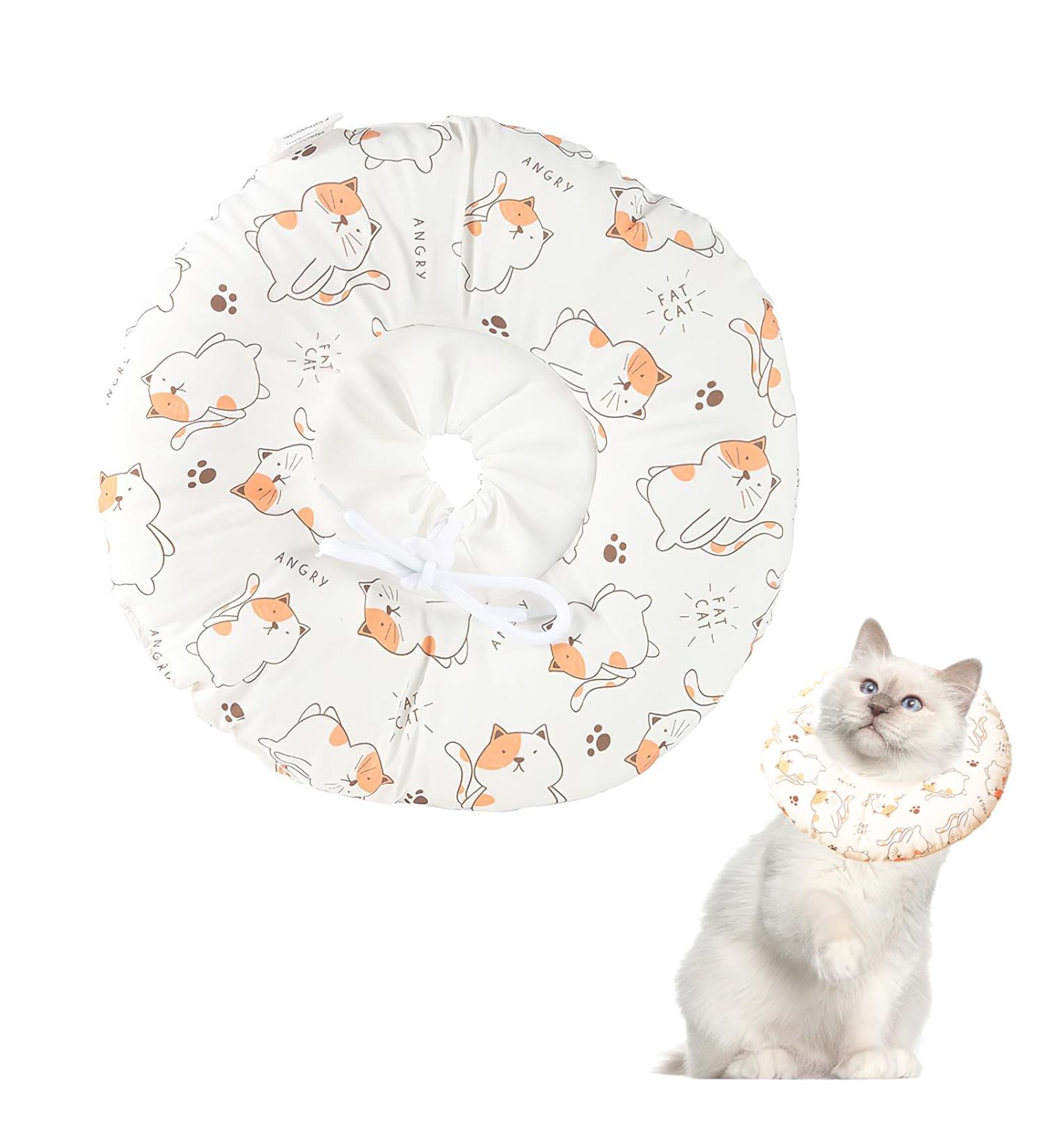 Shalyong Cat Protective Collar - Soft & Adjustable Restoring Collar for Cats (L 19-34cm) - Pet Safety & Comfort - Buy Online on GoSupps.com