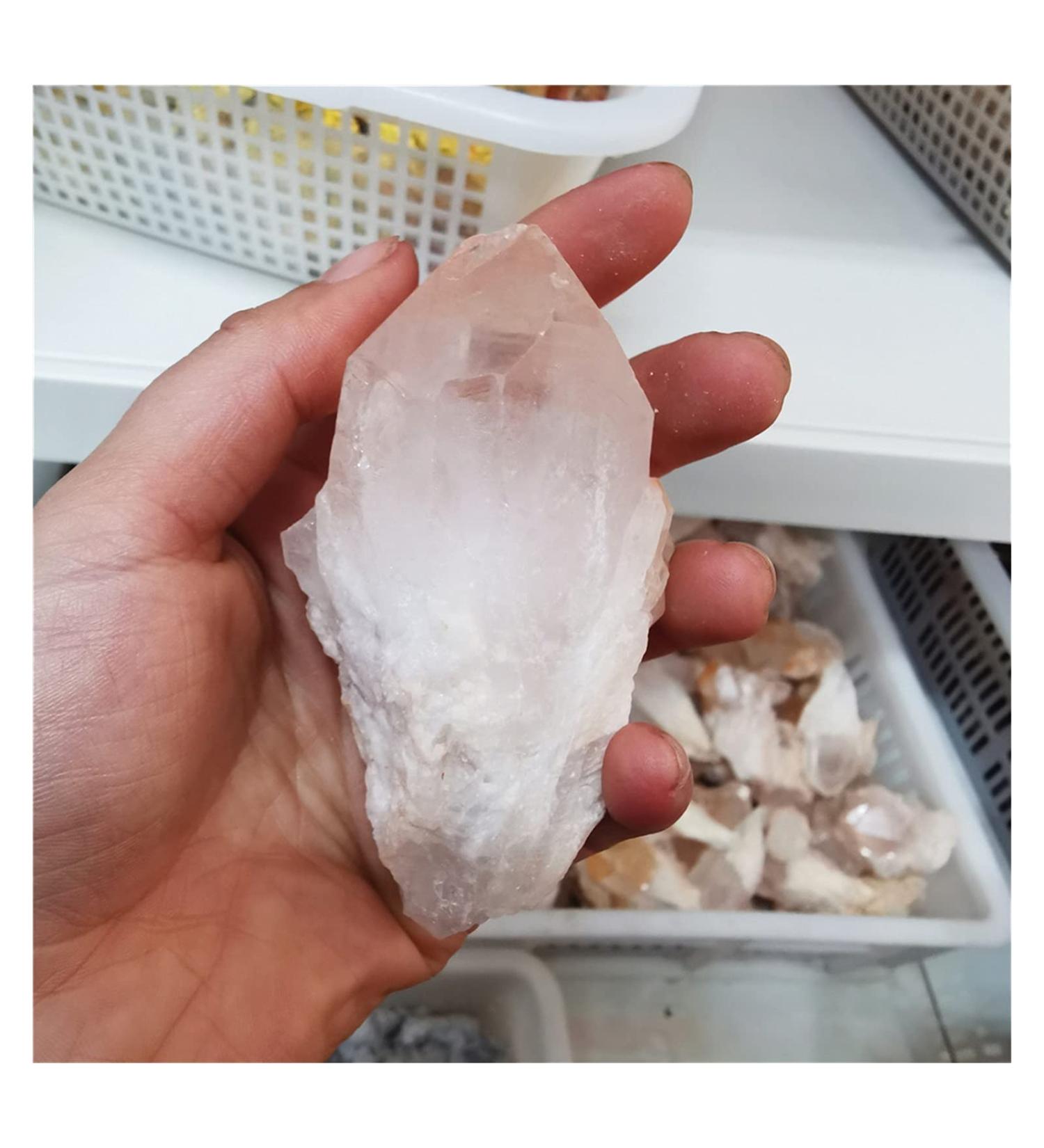 Natural White Quartz Crystals and Crystal specimens Stones and Crystals Quartz Point Raw Stones and Minerals ERBDRGAZ (Size : 60-80g) - Buy Online on GoSupps.com