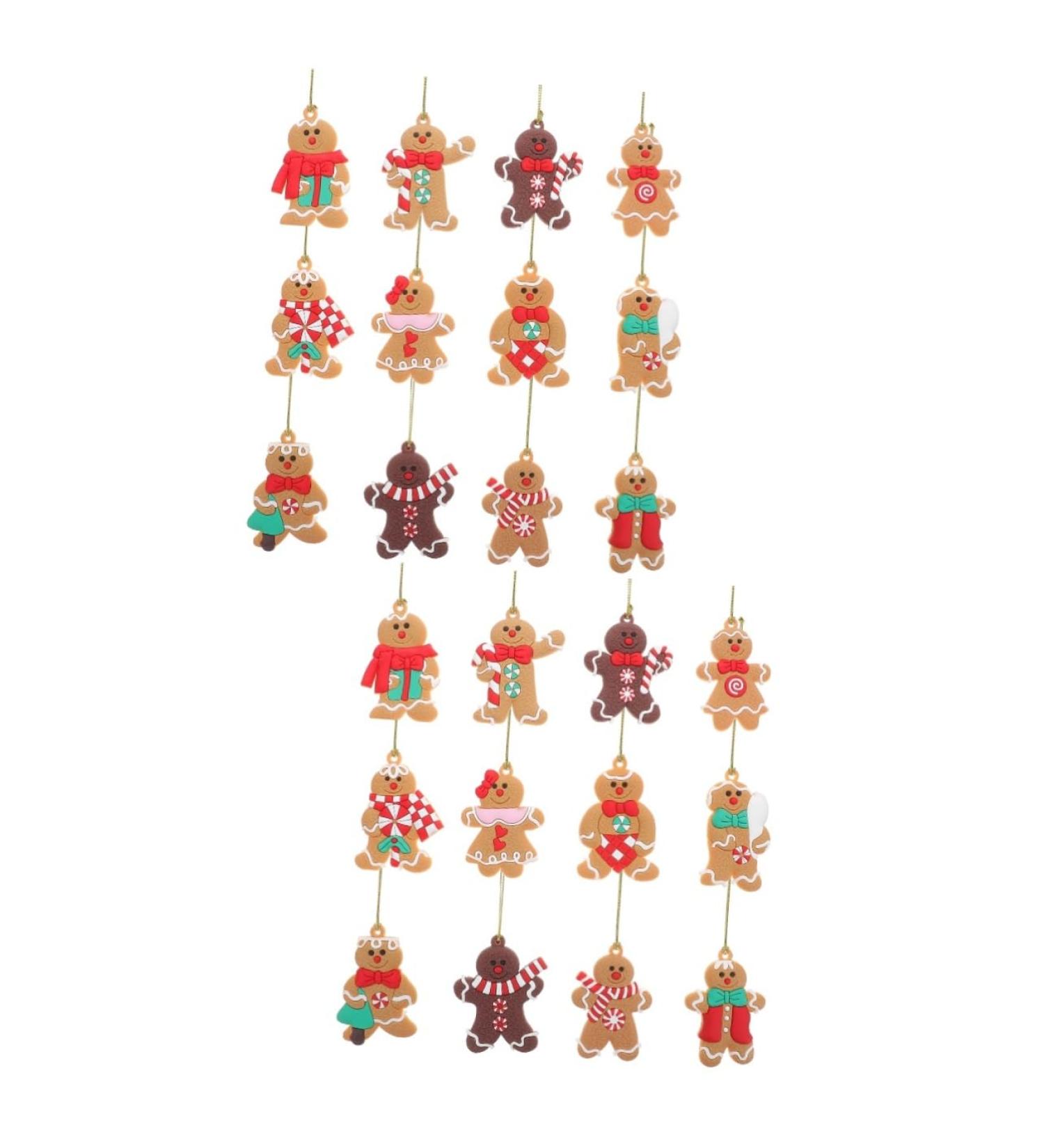 HOMSFOU 24 Pcs Gingerbread Man Ornament Xmas Gingerbread Man Figurine Gingerbread Ornaments Holiday Gingerbread Man Christmas Tree Ornaments Christmas Party Decoration Pvc Gift Household As Shownx2pcs 8X5.5CMx2pcs - Buy Online on GoSupps.com