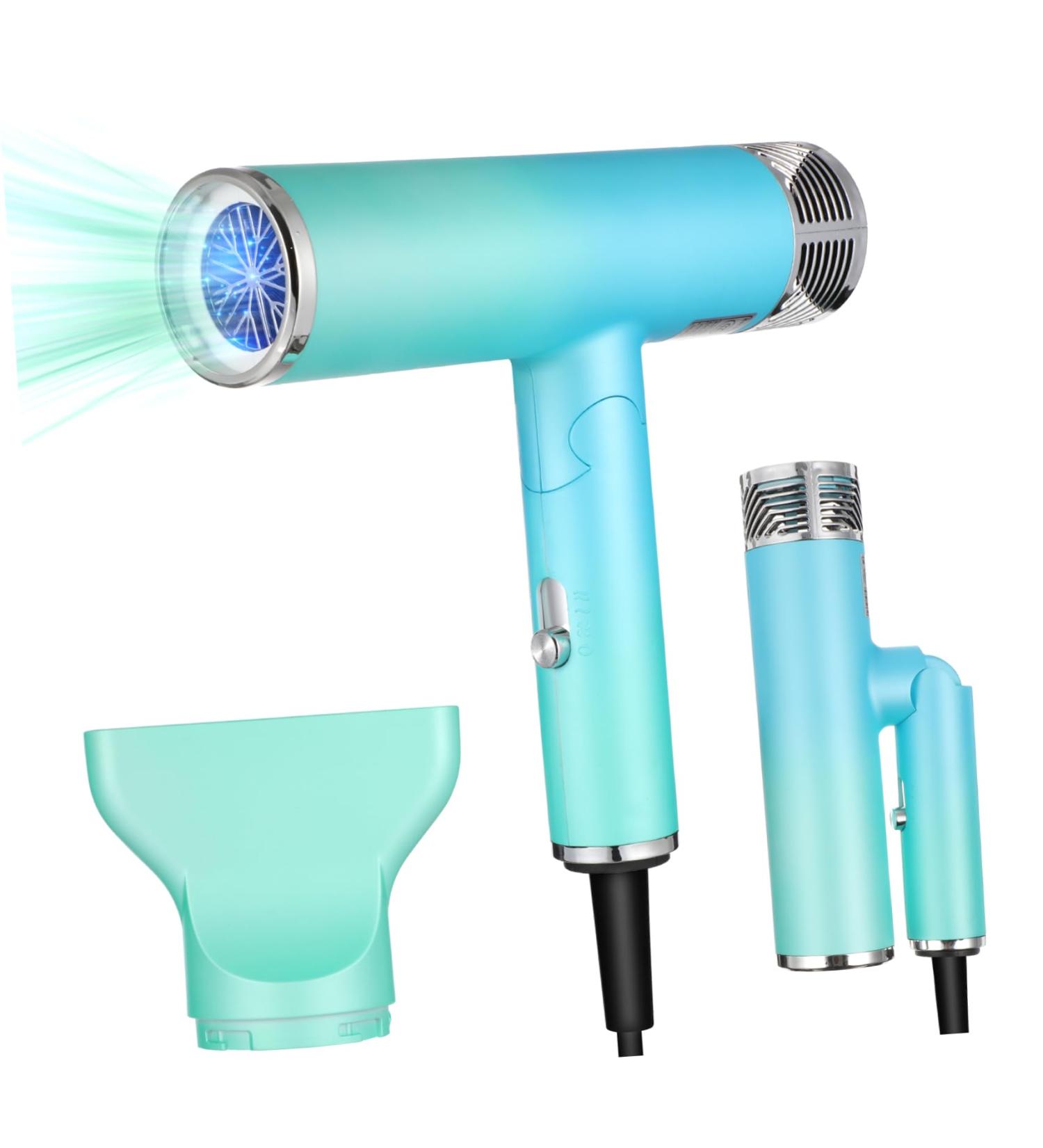 CANIGHT Foldable Hair Dryer Travel Hairdryer Foldable Hair Dryer for Curly Hair Diffuser Brushless Motor - Buy Online on GoSupps.com