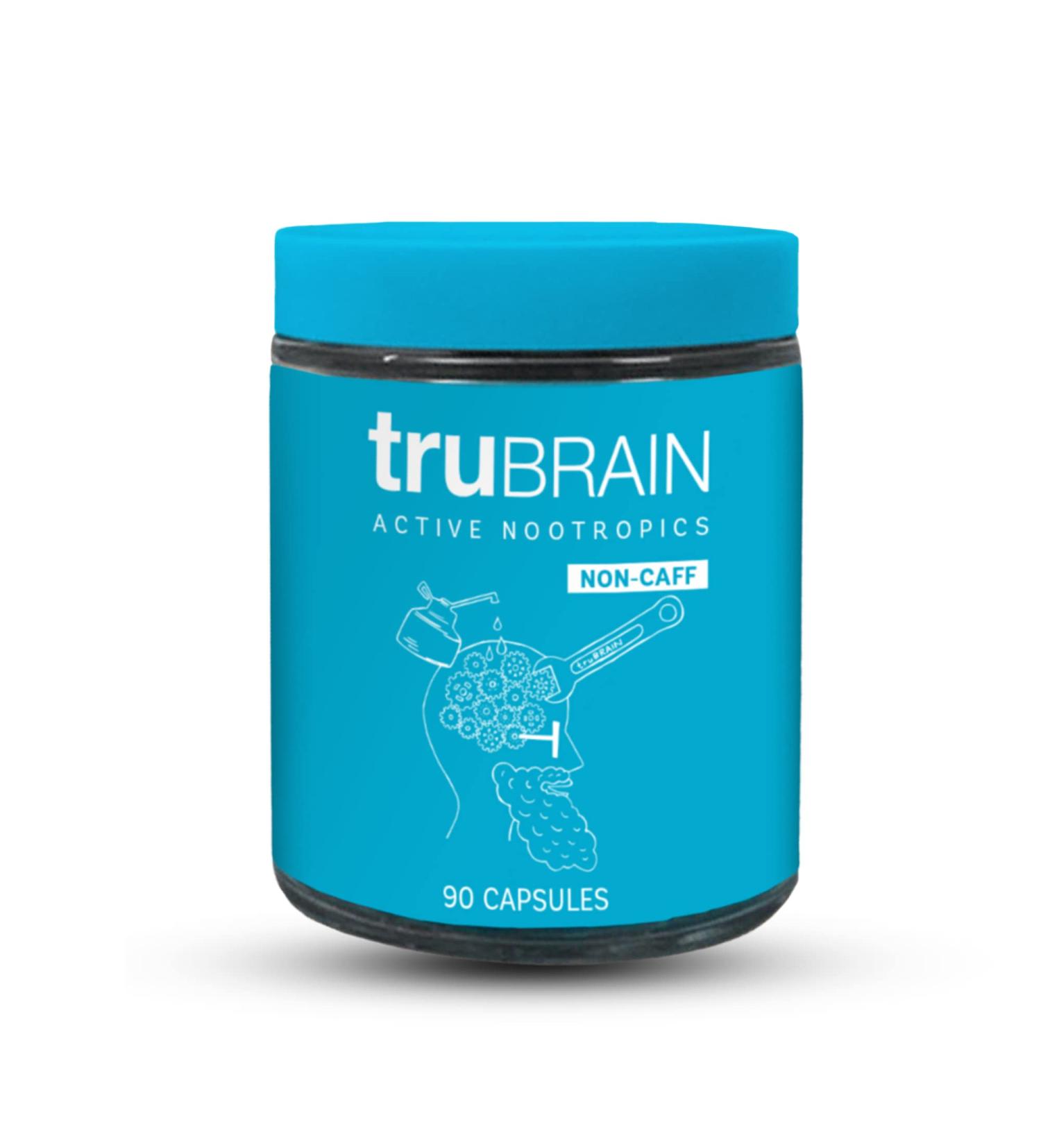TruBrain Nootropic Capsules - Boost Focus, Energy, Clarity | Fast-Absorbing Brain Enhancing Capsules for Improved Memory and Productivity - Buy Online on GoSupps.com