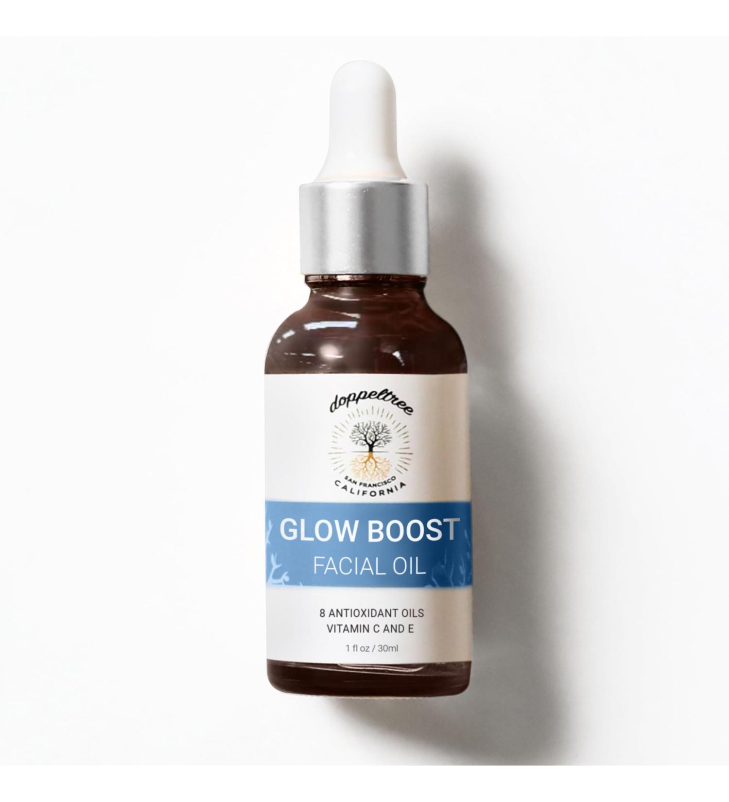 Doppeltree Face Oil for Glowing Skin | Anti-Aging Gua Sha Facial Massage Oil with Rosehip Jojoba Almond Vitamin C & E | International Shipping - Buy Online on GoSupps.com