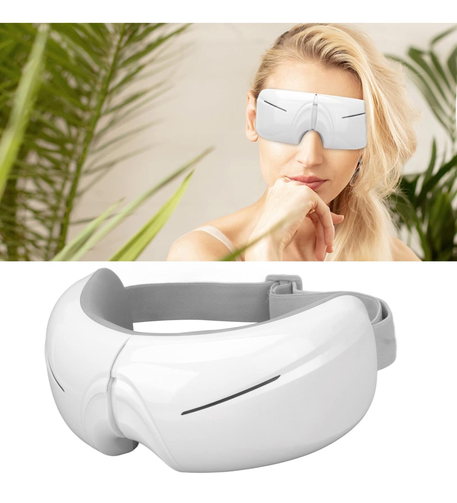 Rechargeable Eye Massage Device with Remote Control & Heat Function 3 Vibration Modes for Eye Relaxation & Dry Eye Relief - Buy Online on GoSupps.com
